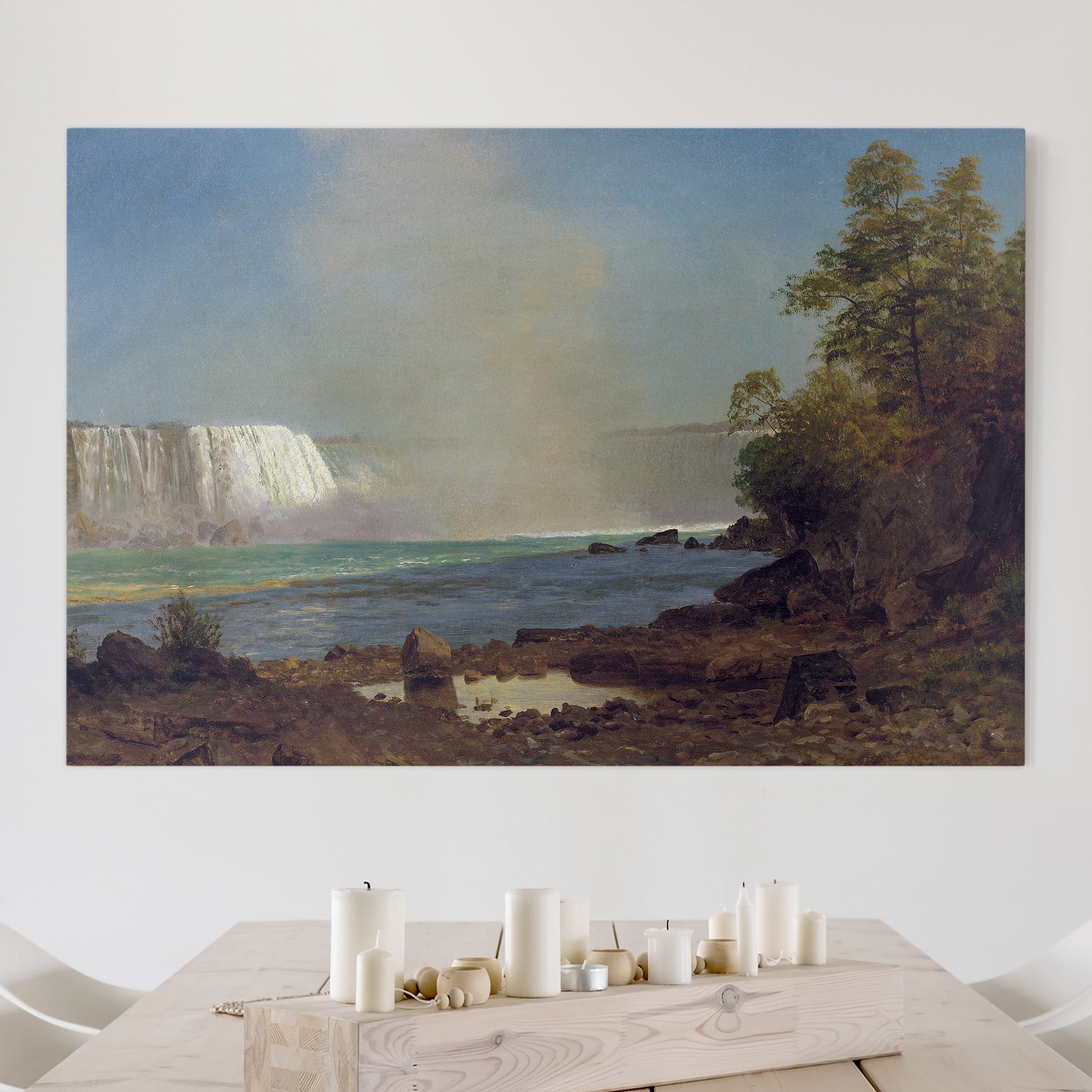 Leinwandbild - Querformat Albert Bierstadt - Niagarafälle