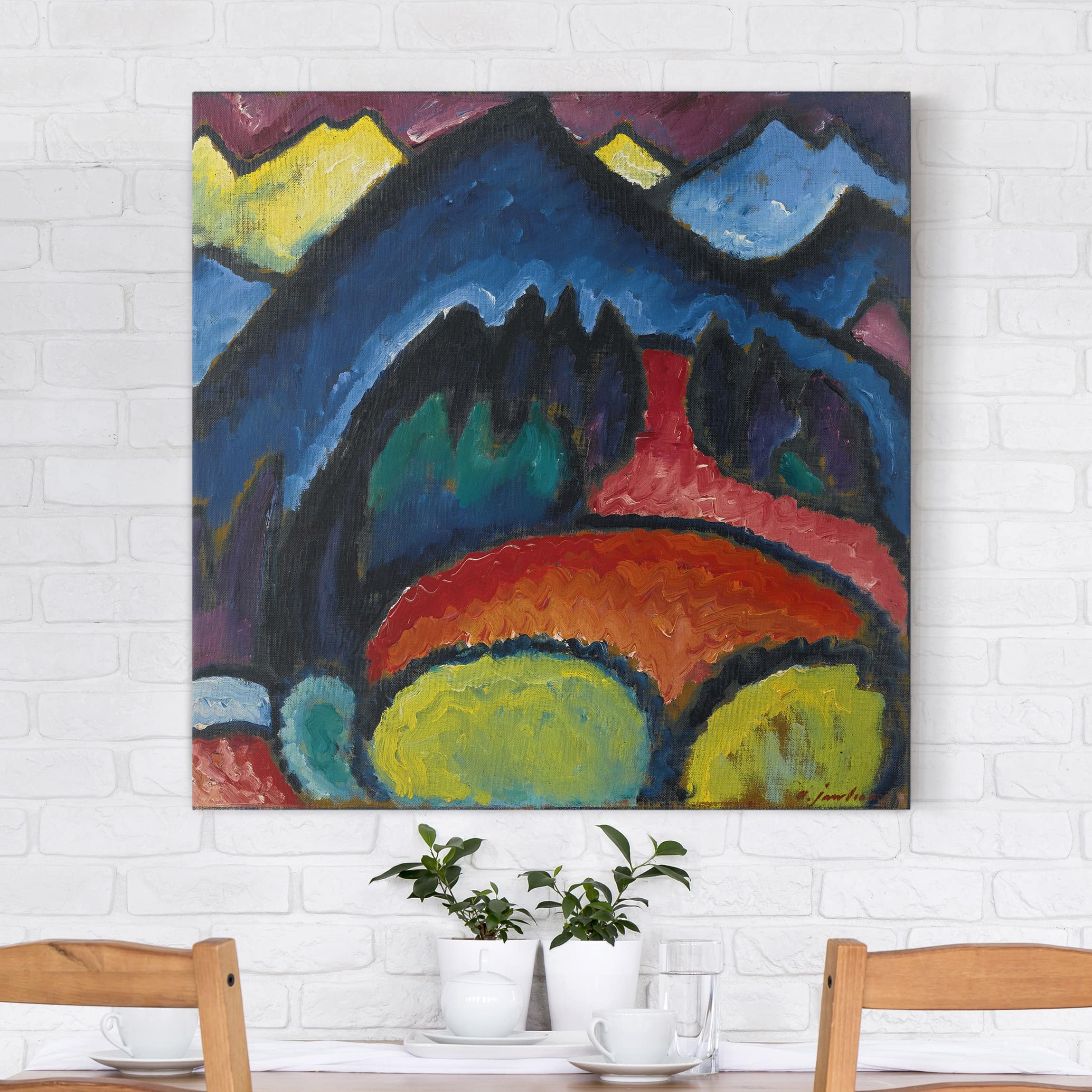 Leinwandbild - Quadrat Alexej von Jawlensky - Oberstdorf