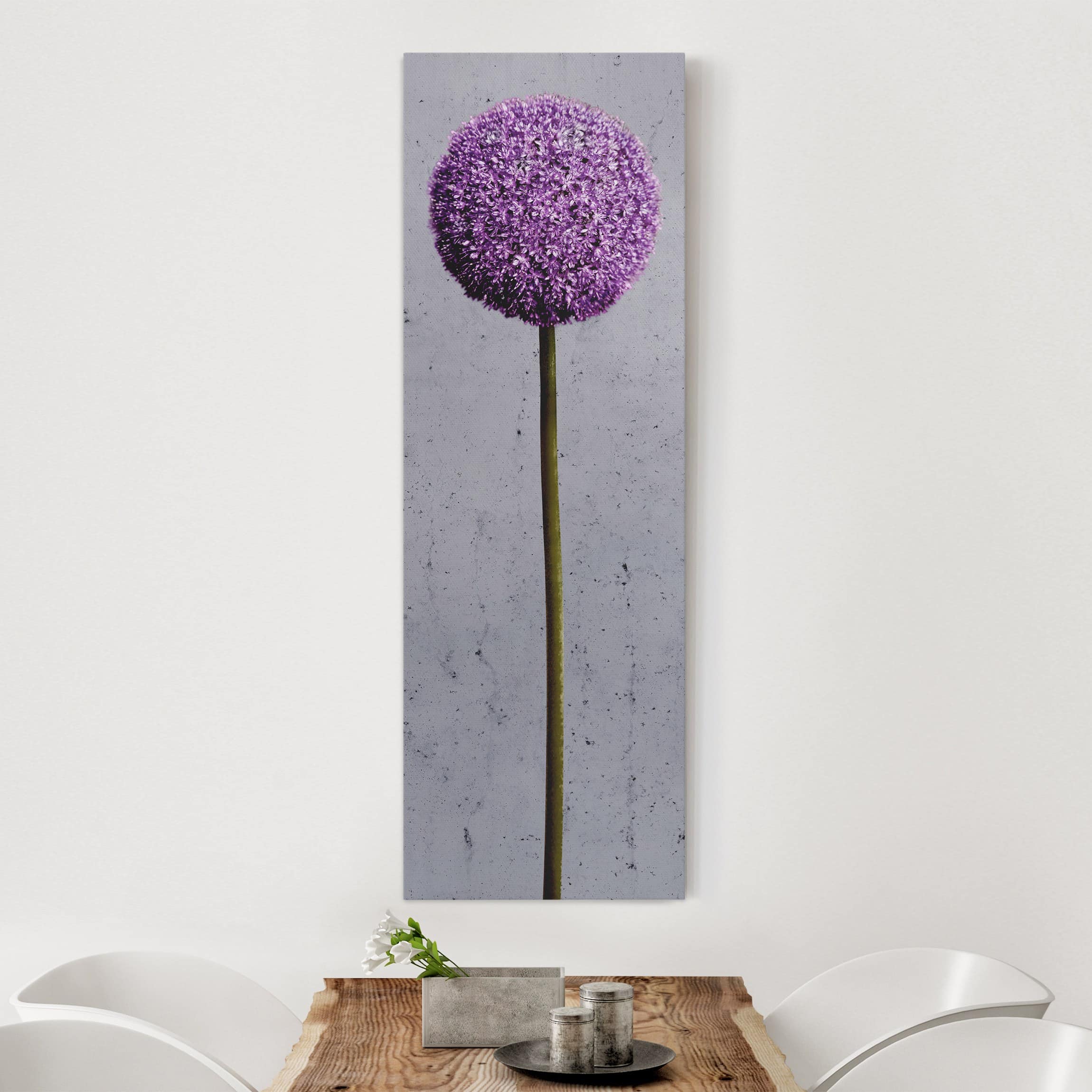 Leinwandbild - Hochformat Allium Kugel-Blüten