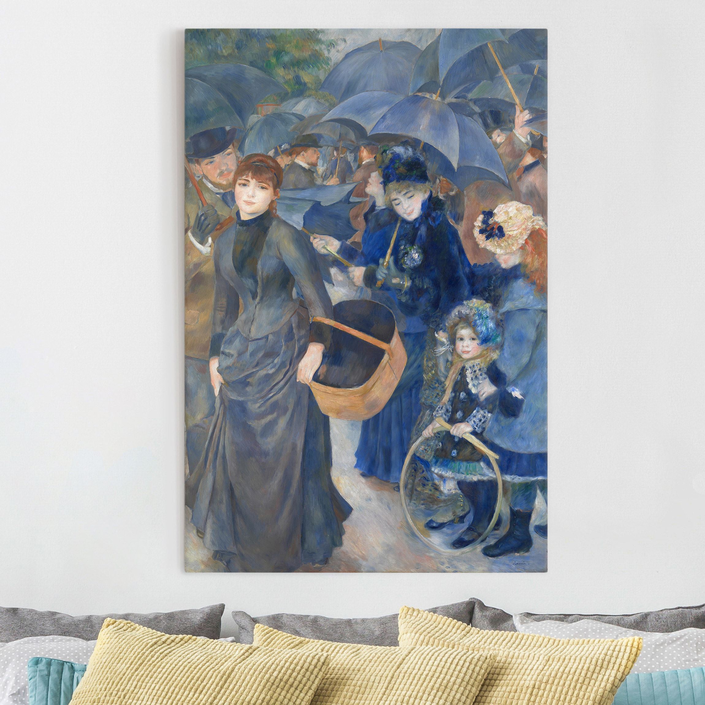 Leinwandbild - Hochformat Auguste Renoir - Die Regenschirme