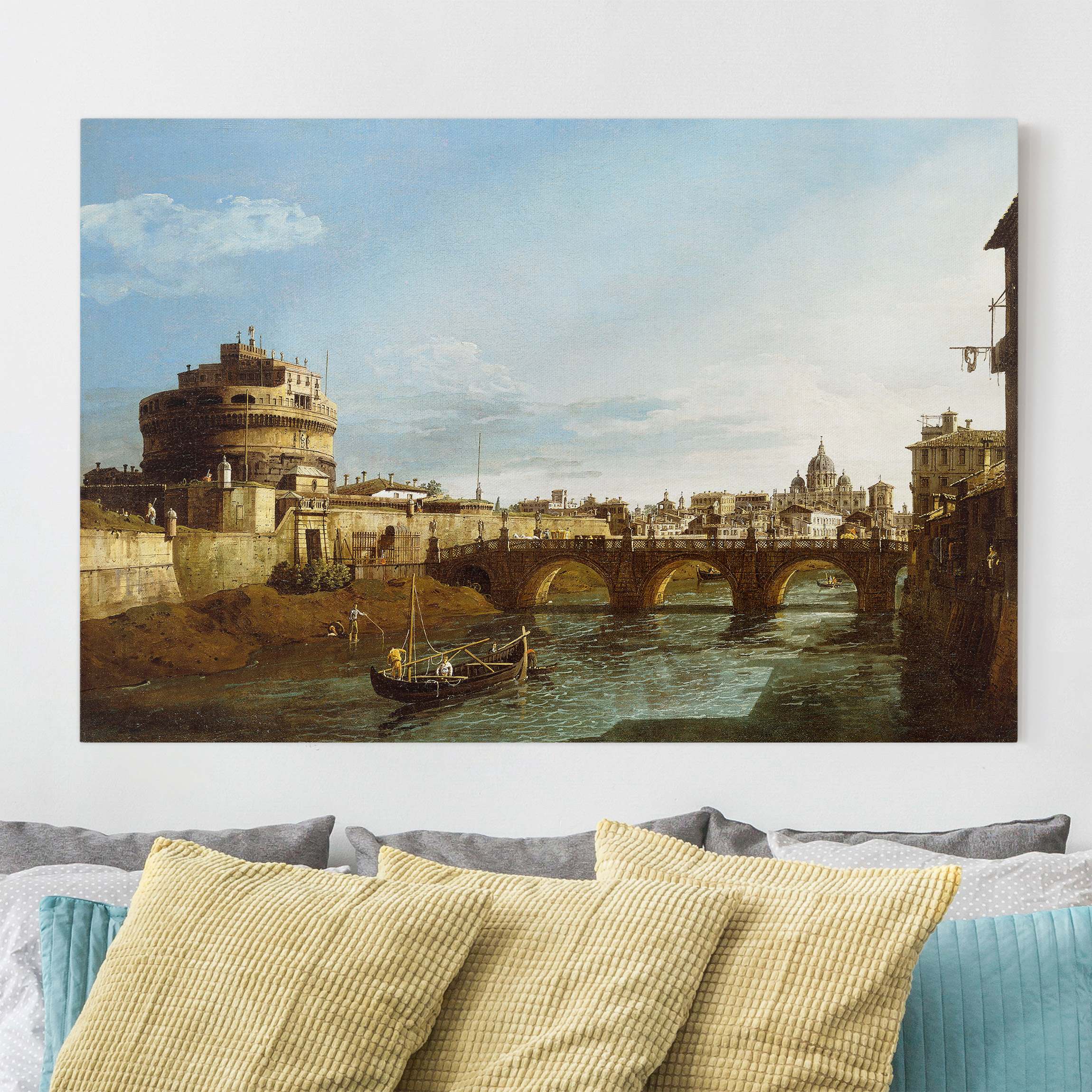 Leinwandbild - Querformat Bernardo Bellotto - Ansicht Roms in Richtung Westen