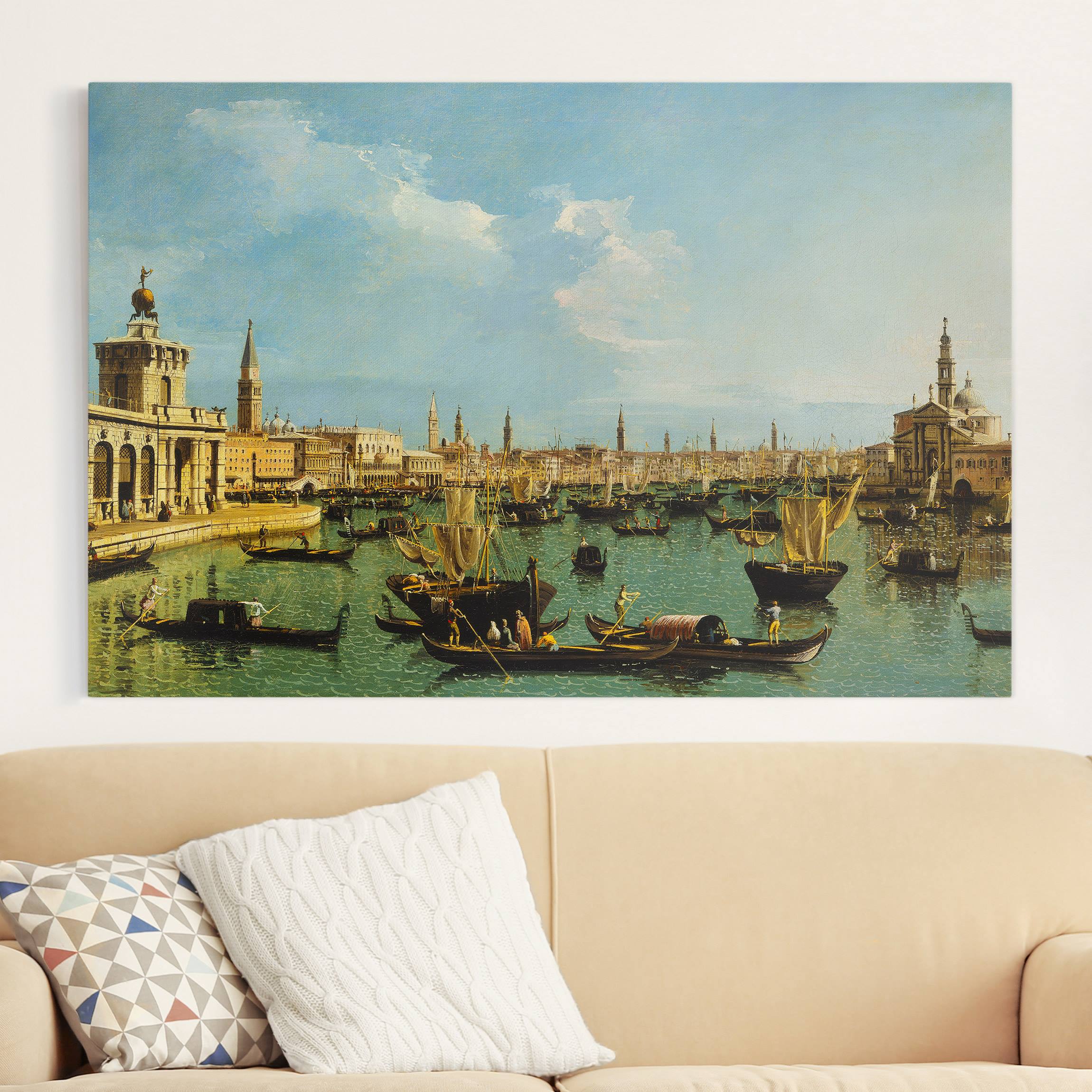 Leinwandbild - Querformat Bernardo Bellotto - Bacino di San Marco Venedig