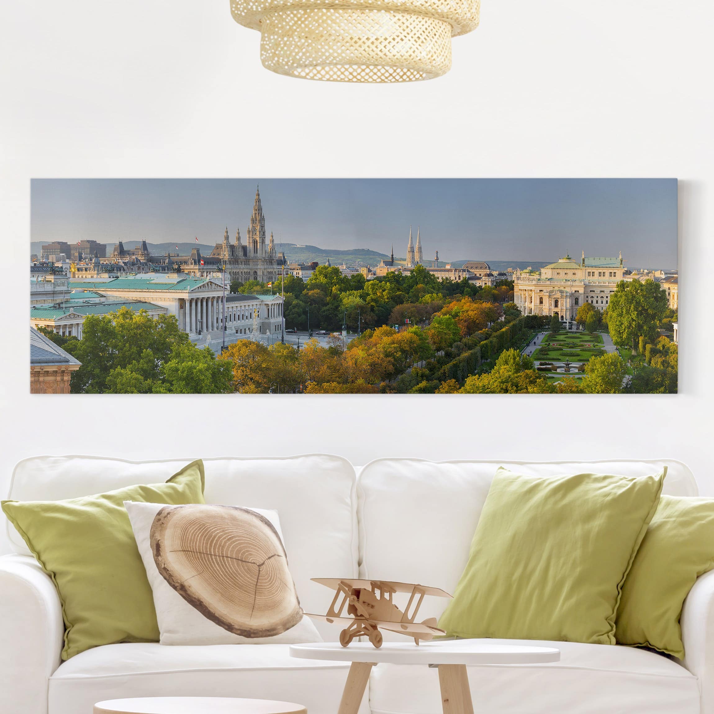 Leinwandbild - Panorama Blick über Wien