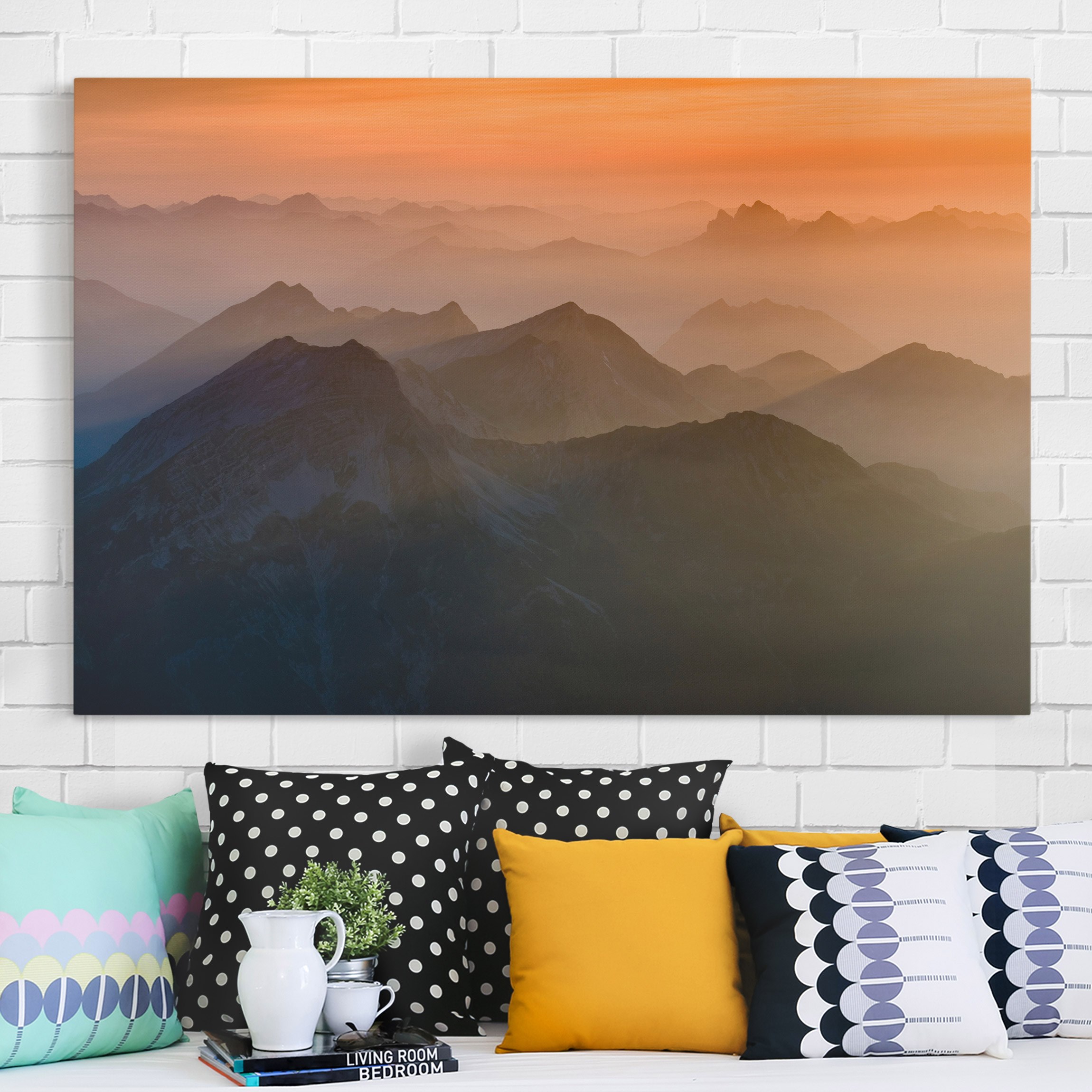 Leinwandbild - Querformat Blick von der Zugspitze