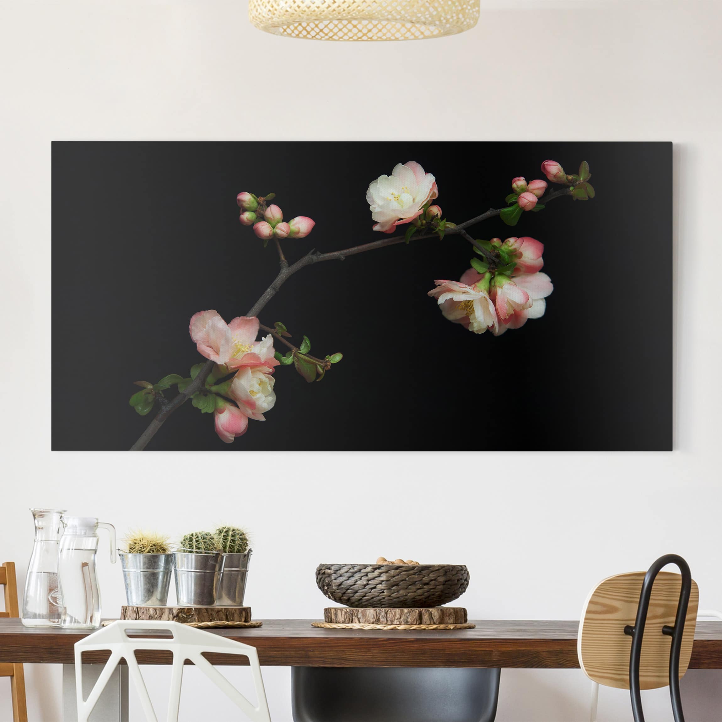 Leinwandbild Küche Blütenzweig Apfelbaum