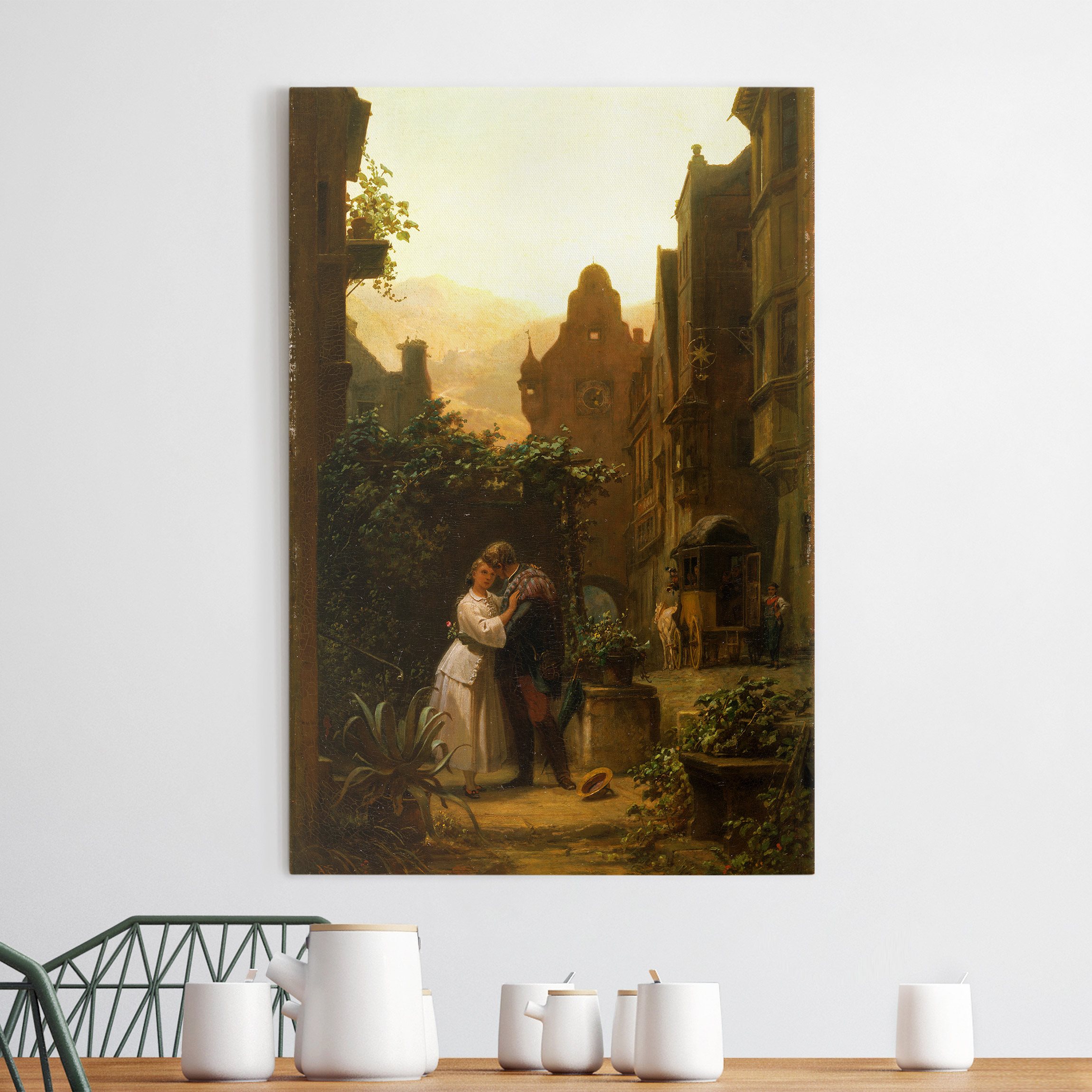 Leinwandbild - Hochformat Carl Spitzweg - Der Abschied