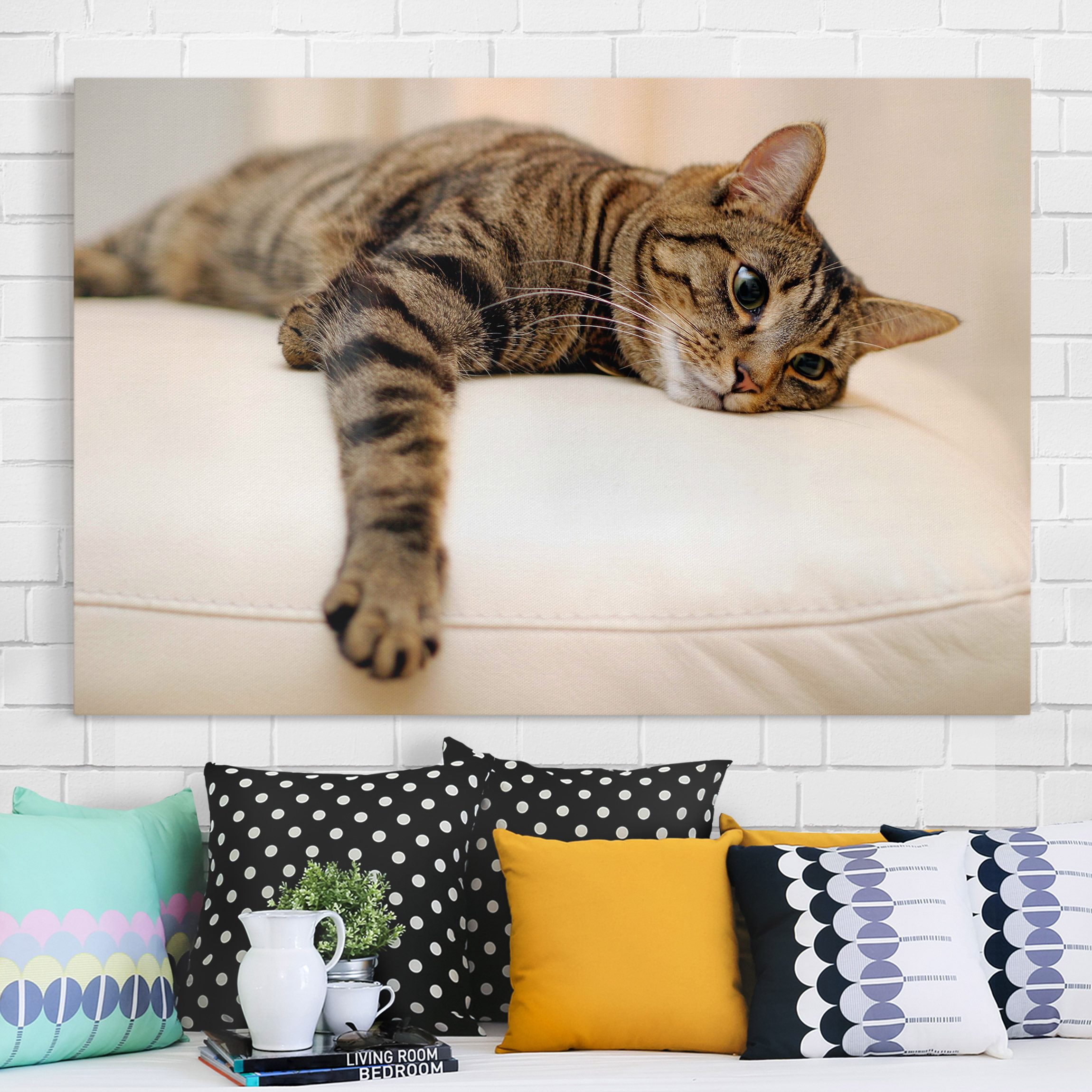 Leinwandbild - Querformat Cat Chill Out
