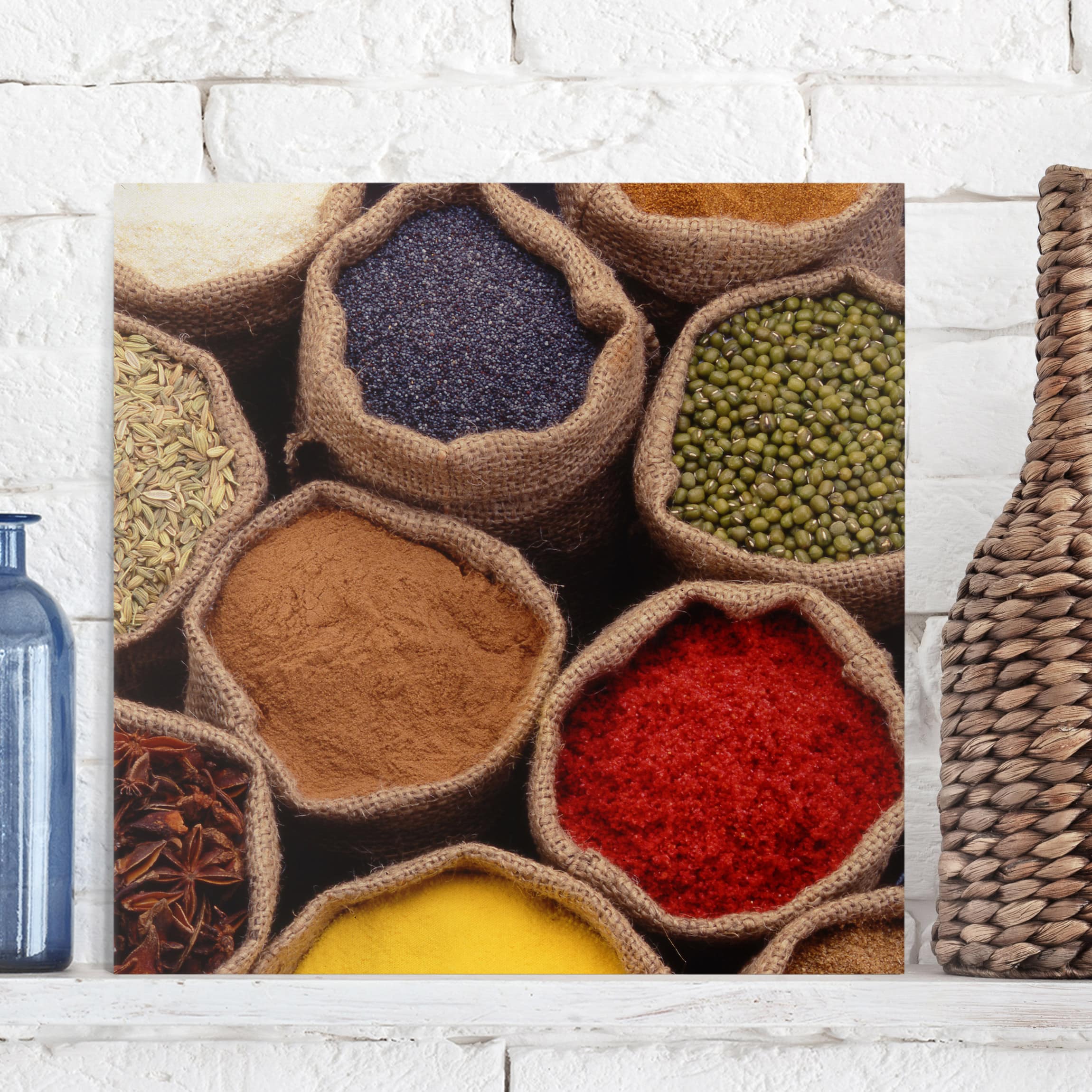 Leinwandbild - Quadrat Colourful Spices