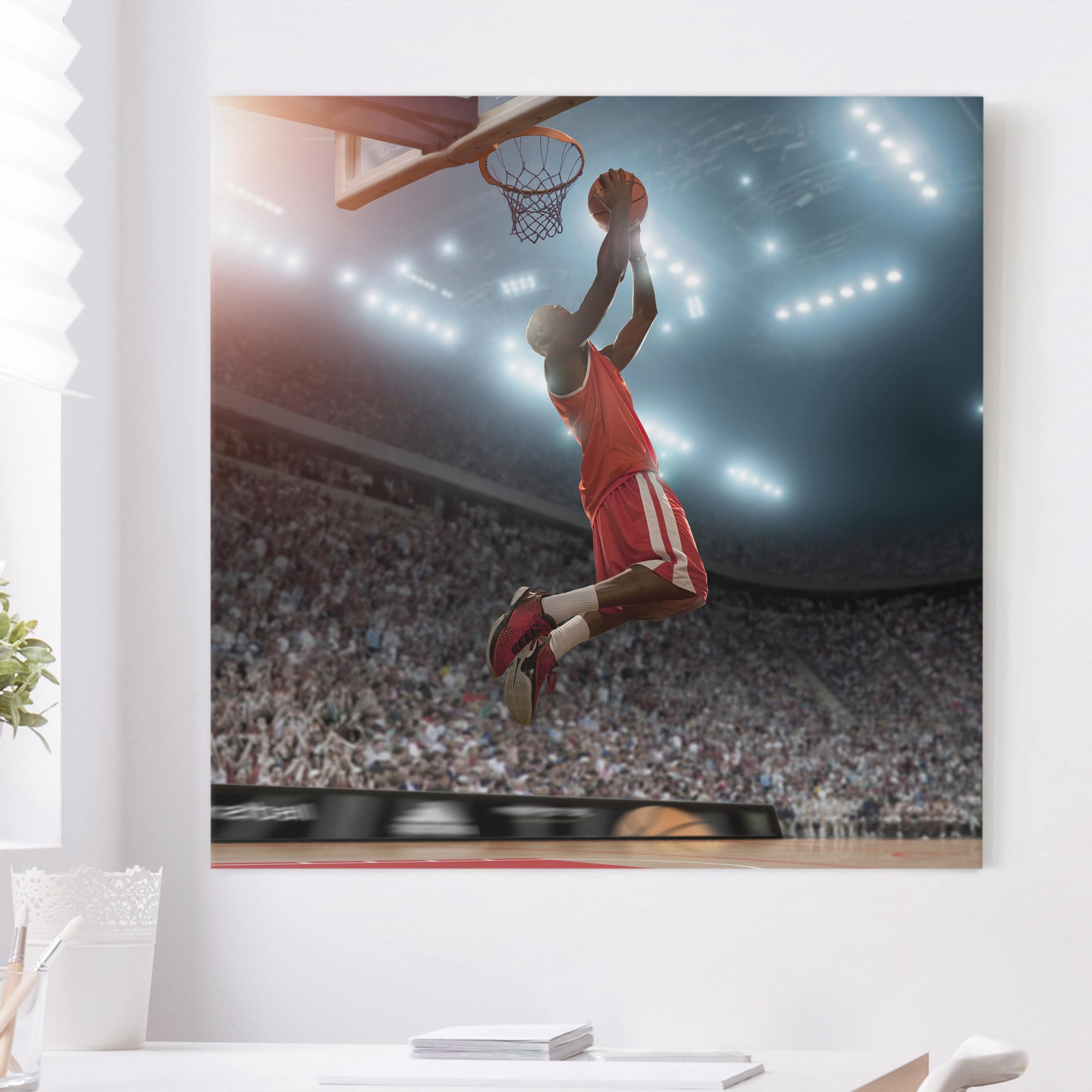 Leinwandbild - Quadrat Dunking
