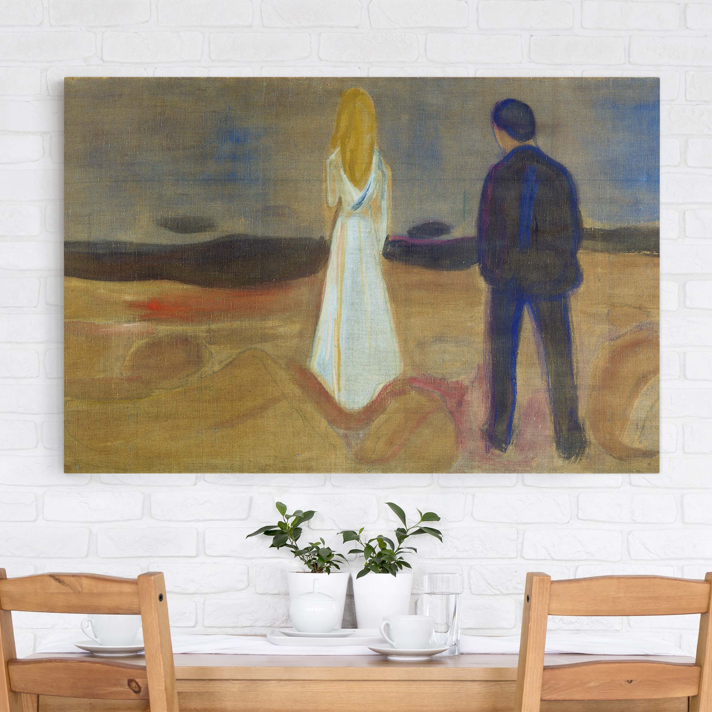 Leinwandbild - Querformat Edvard Munch - Zwei Menschen