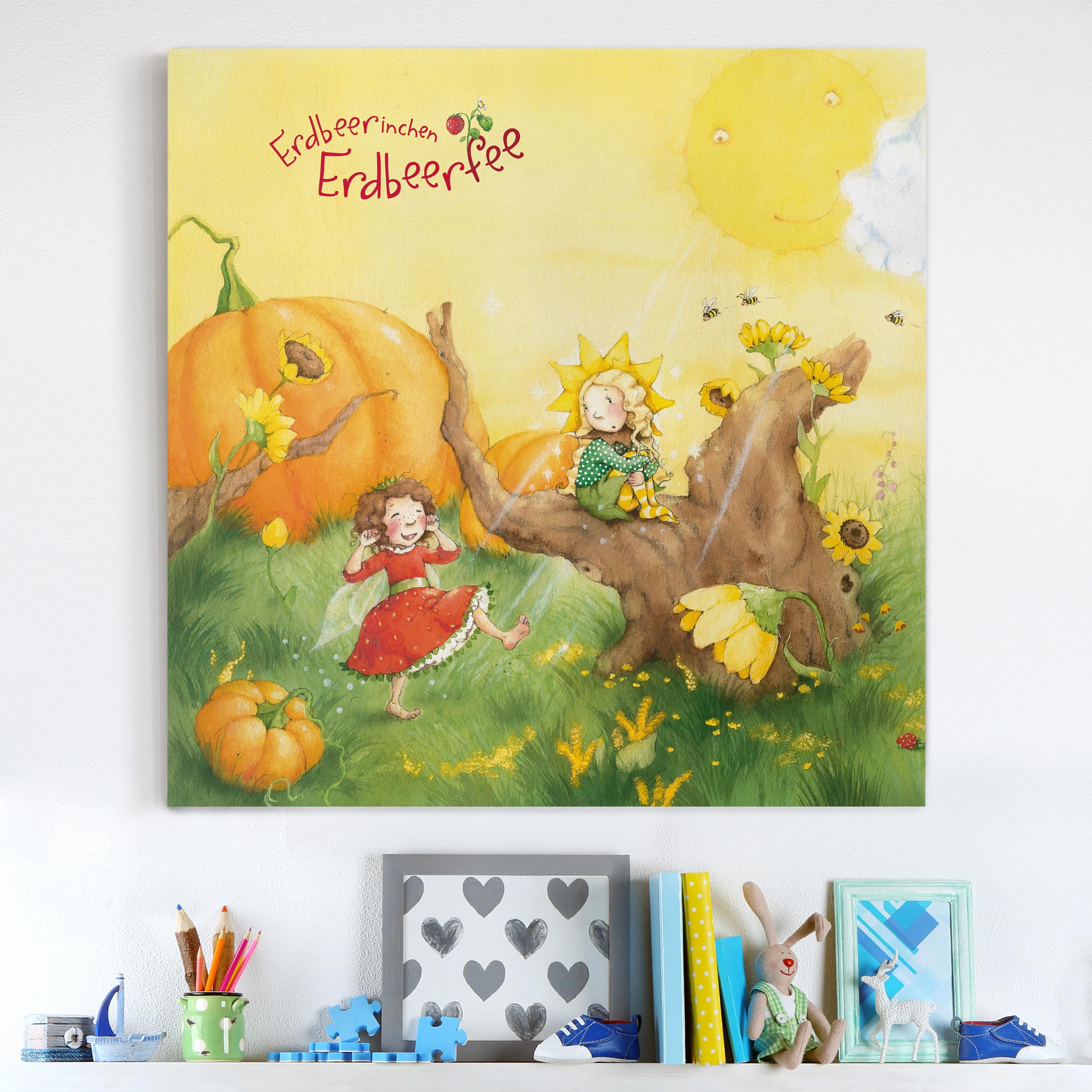 Leinwandbild Kinderzimmer Erdbeerinchen Erdbeerfee - Ein sonniger Tag