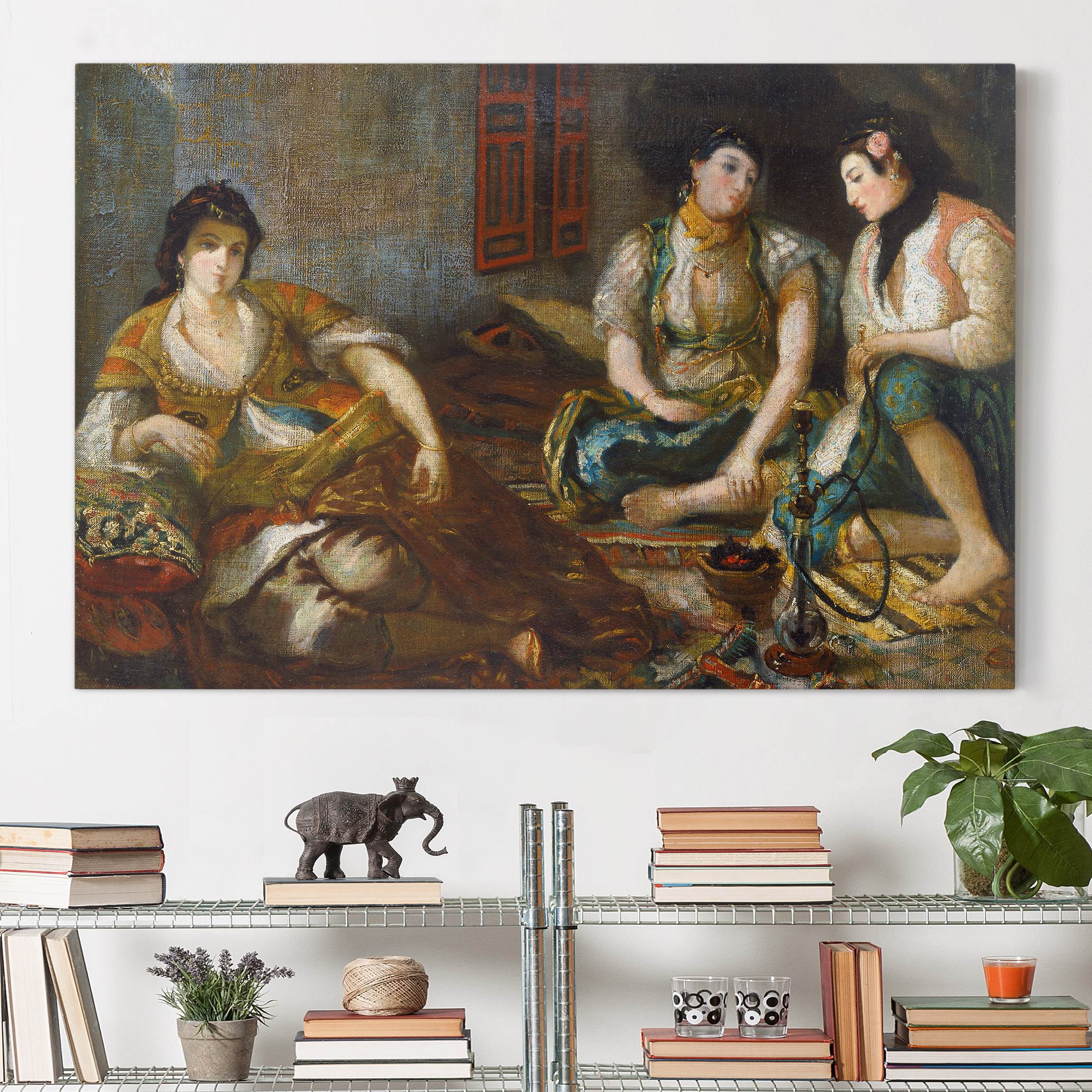 Leinwandbild - Querformat Eugène Delacroix - Drei arabische Frauen