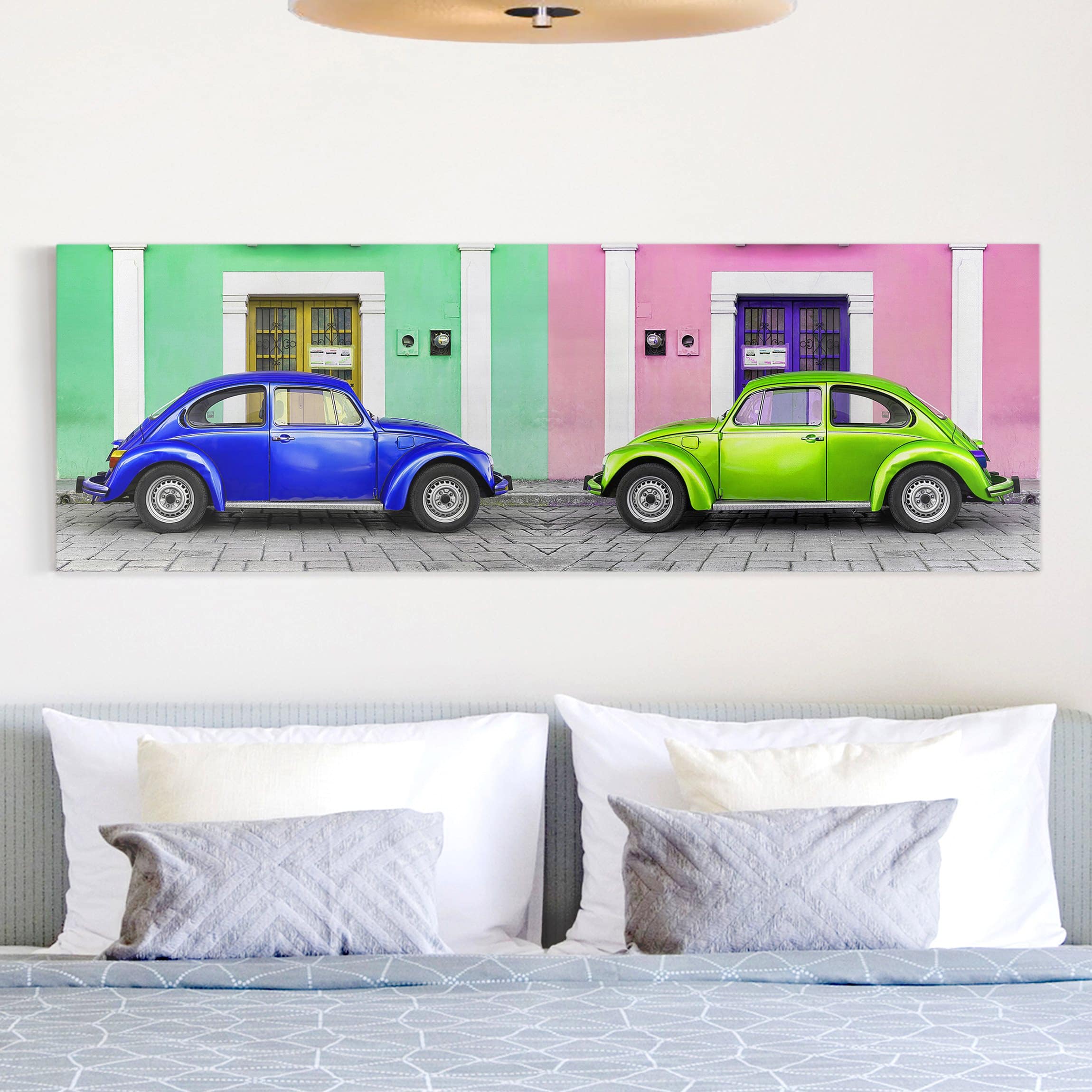 Leinwandbild Fahrzeug Farbige Beetles