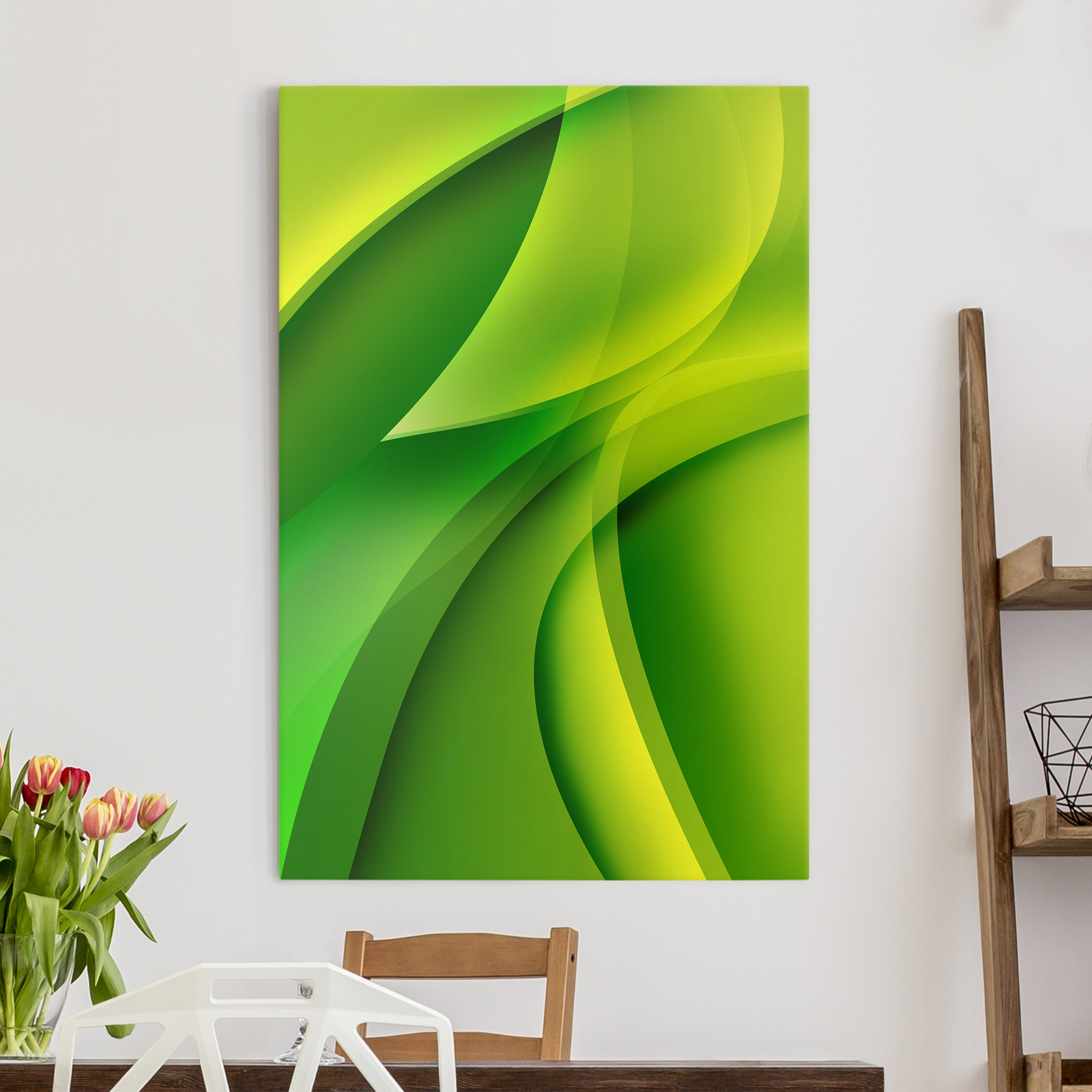 Leinwandbild - Hochformat Green Composition