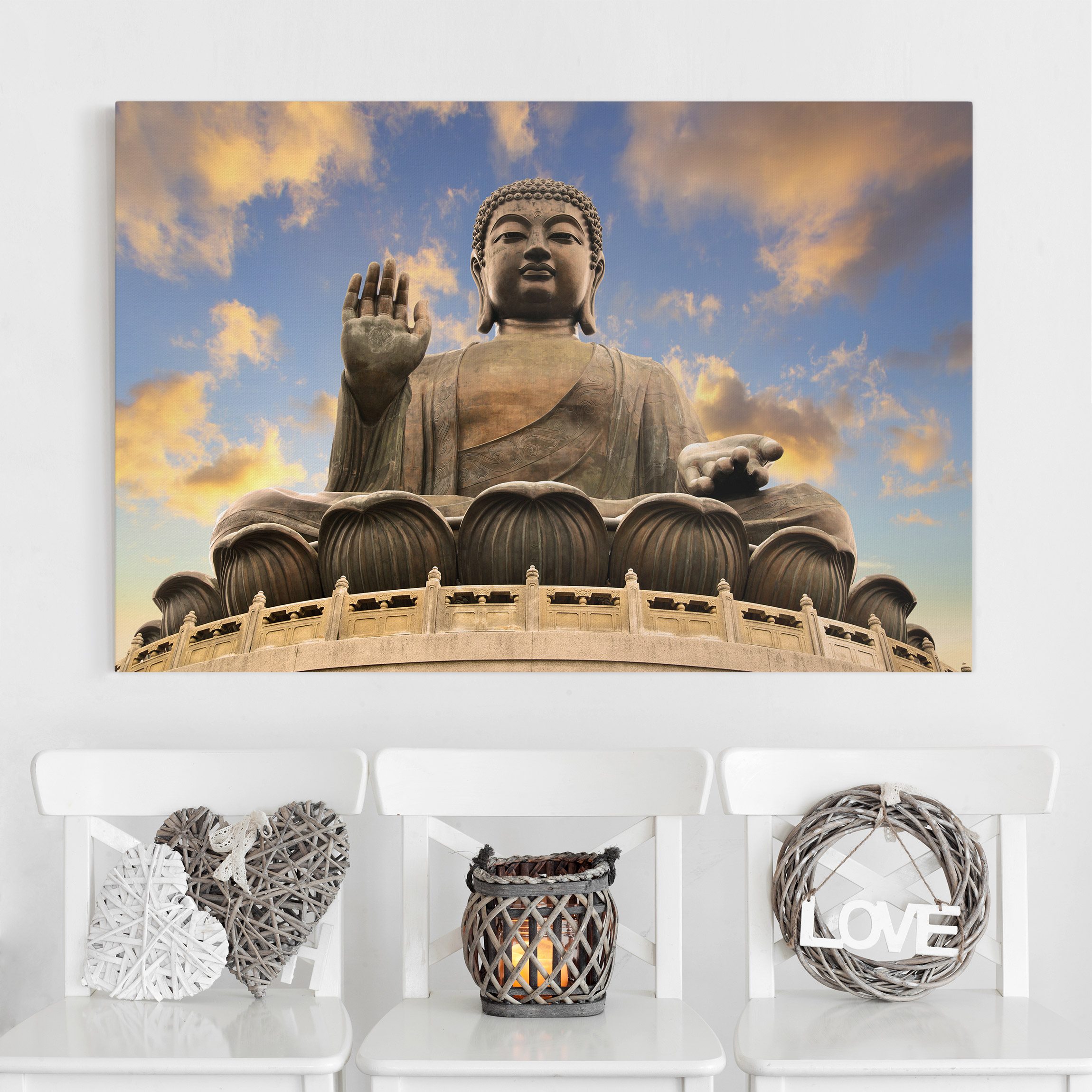 Leinwandbild - Querformat Großer Buddha