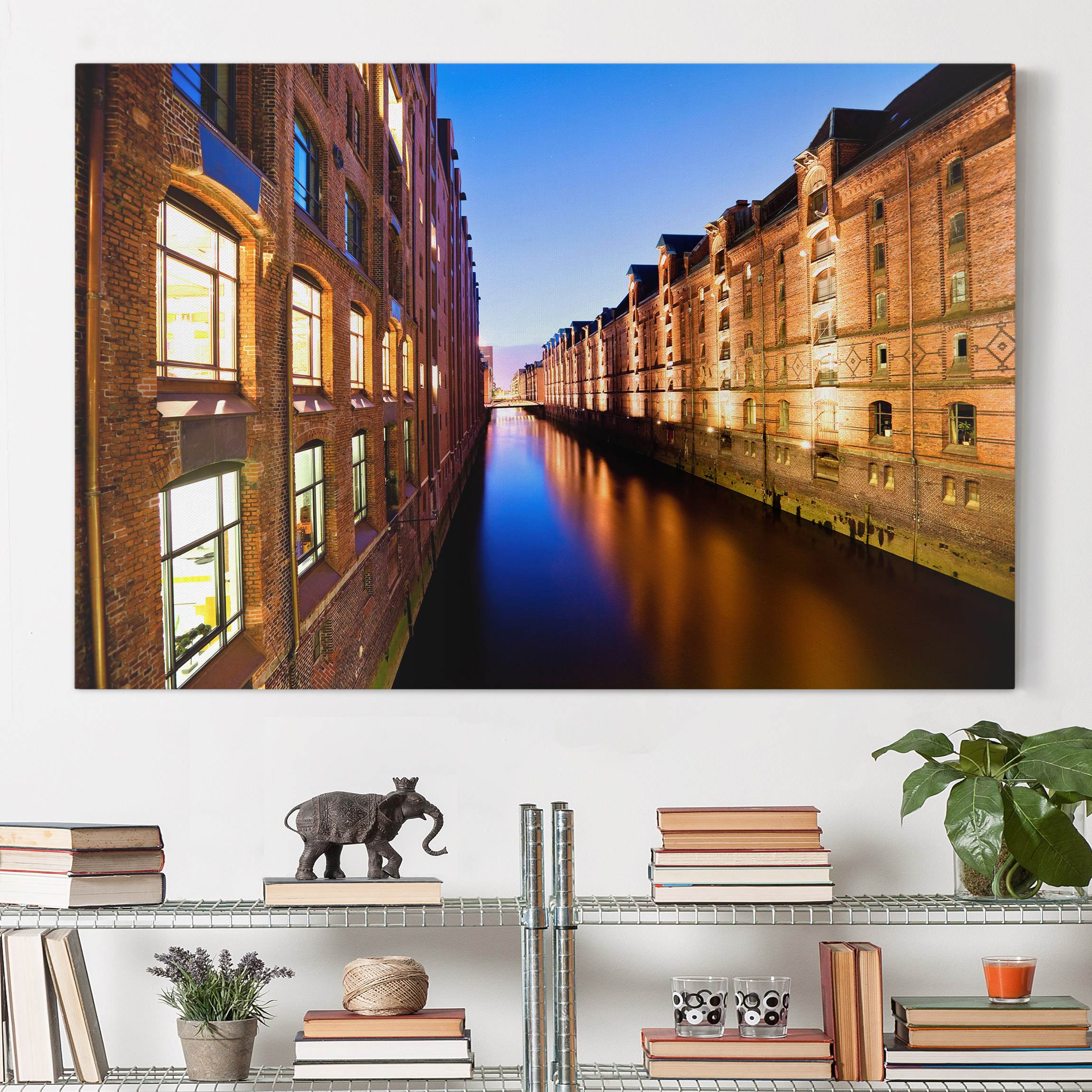 Leinwandbild - Querformat Hamburg Speicherstadt