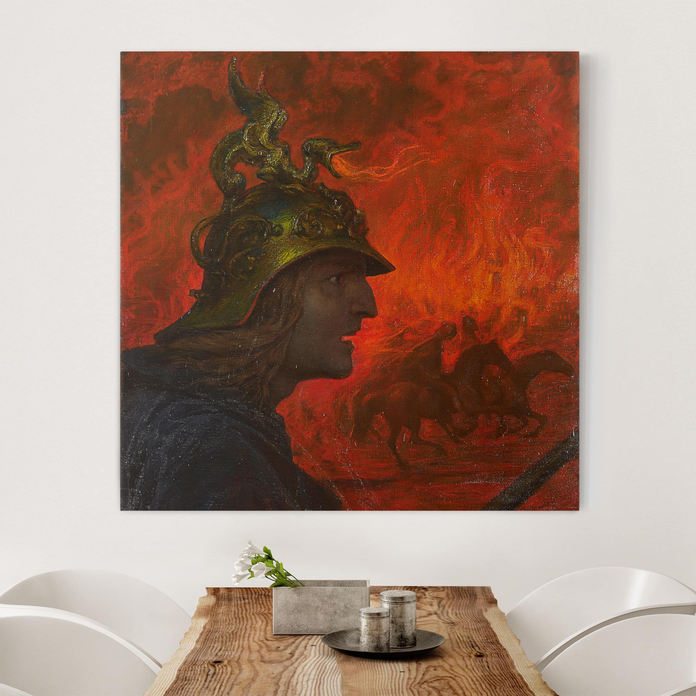 Leinwandbild Kunstdruck Hans Thoma - Der Krieg