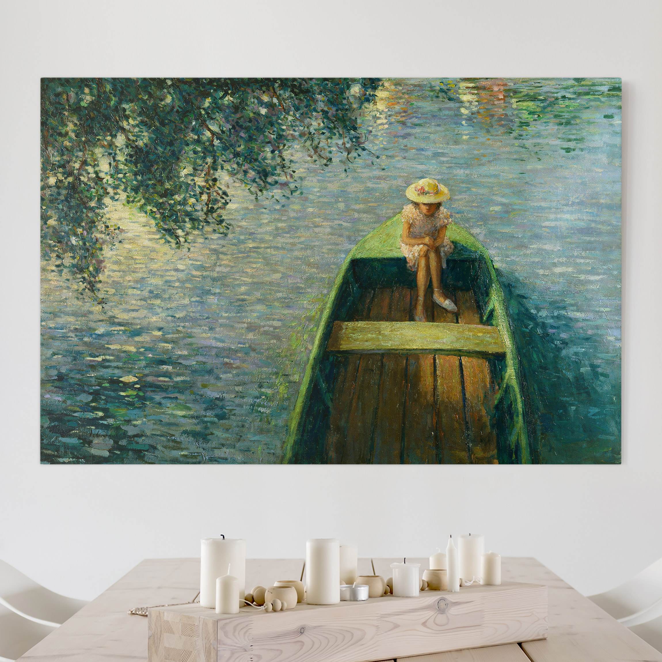 Leinwandbild - Querformat Henri Lebasque - Boot auf der Marne