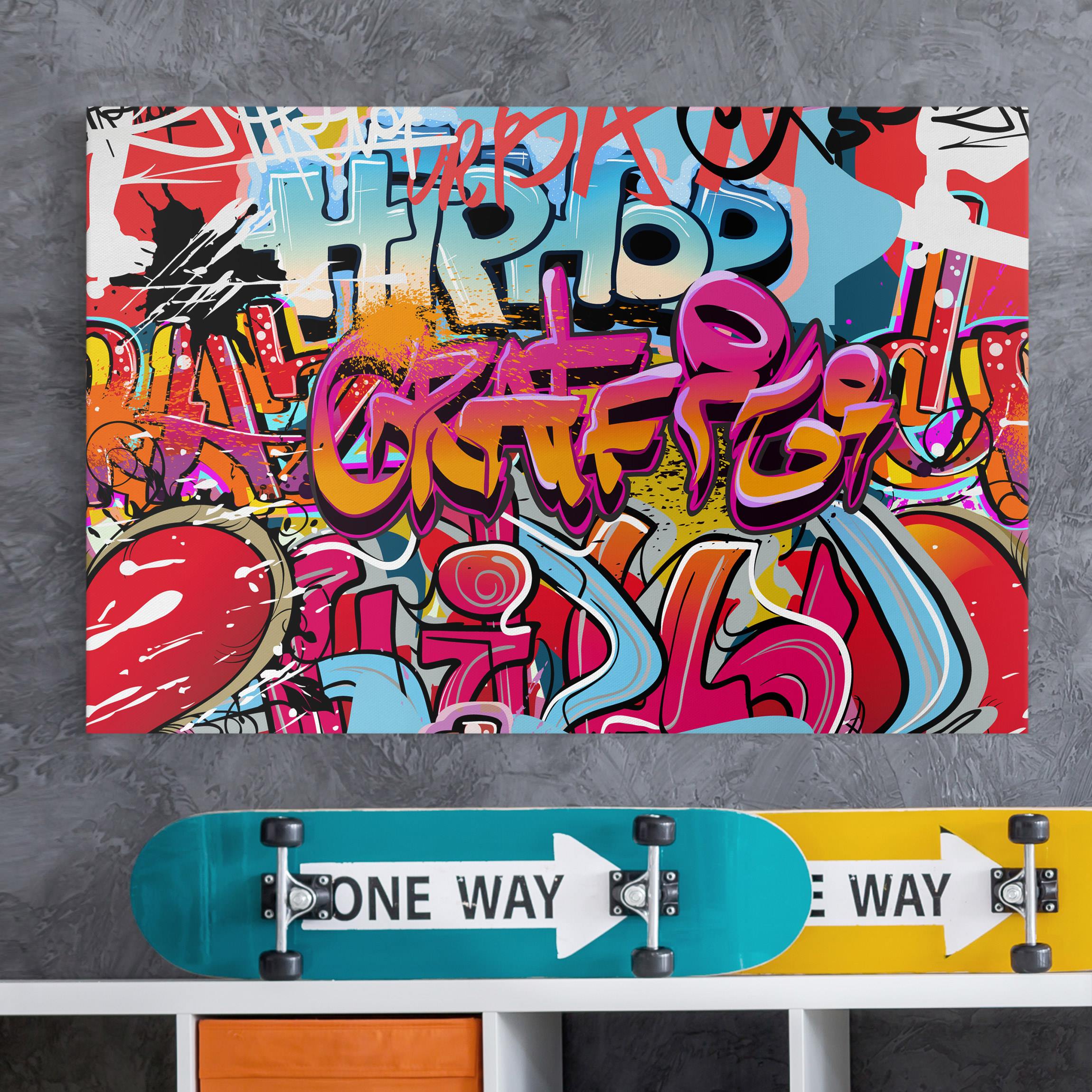 Leinwandbild - Querformat HipHop Graffiti