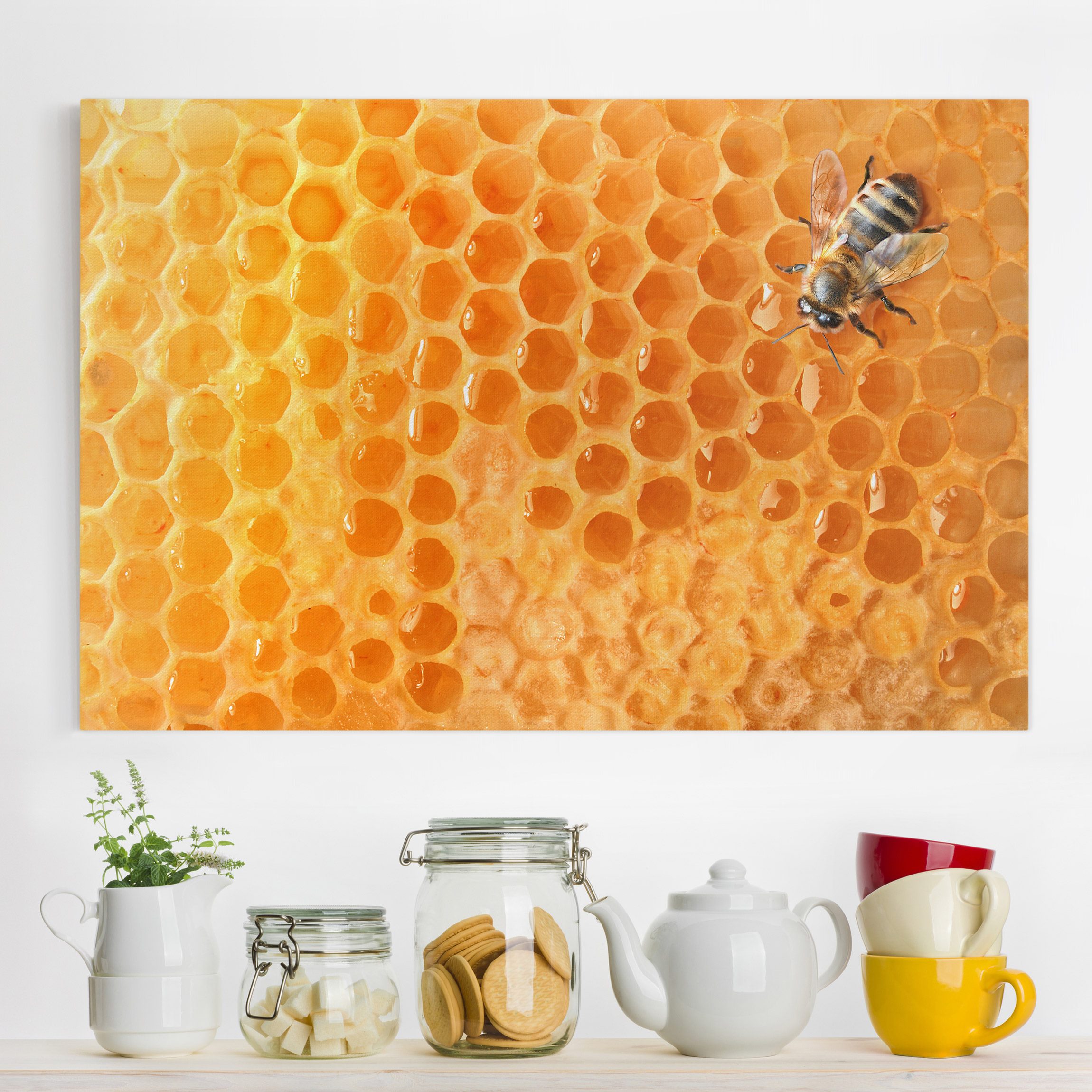 Leinwandbild - Querformat Honey Bee