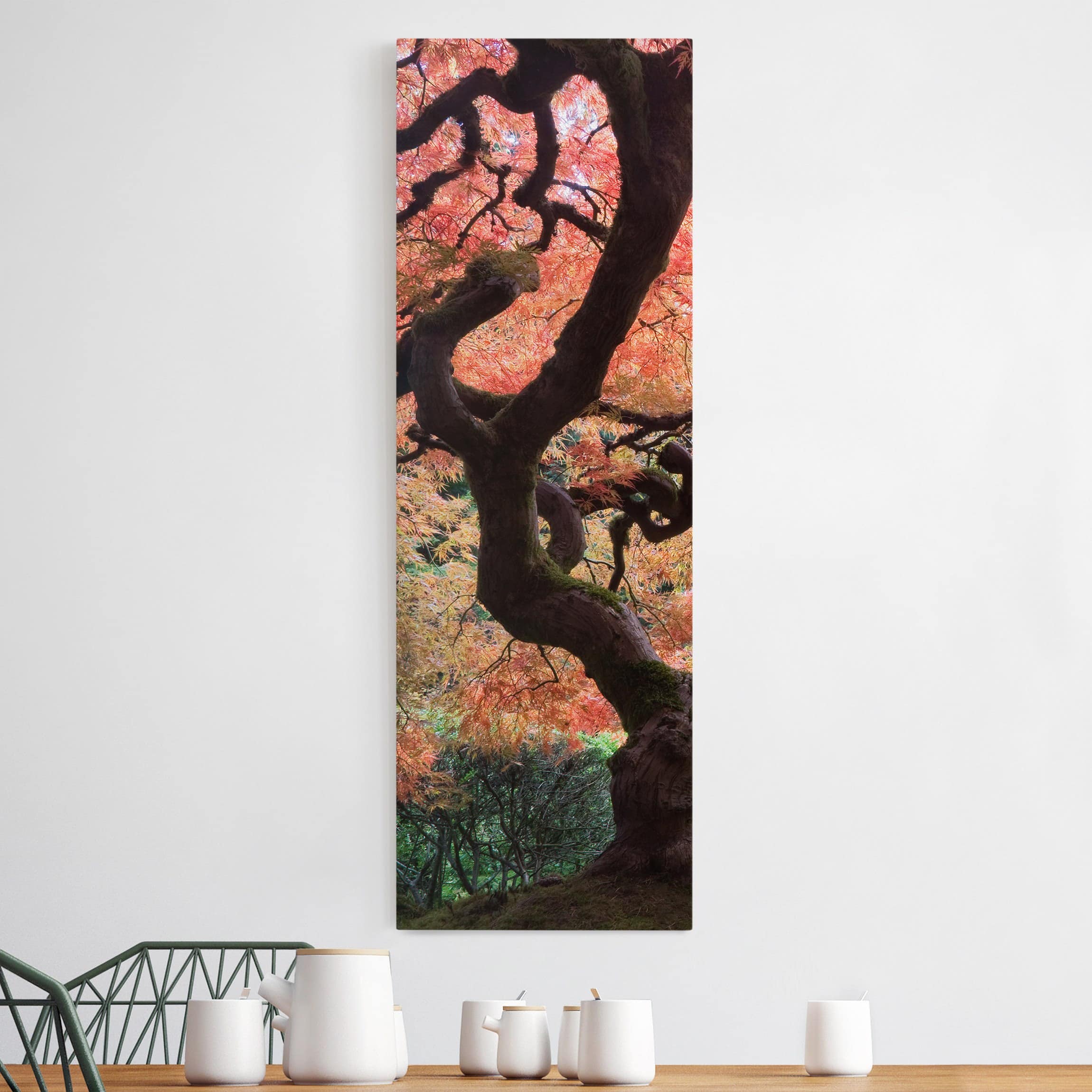 Leinwandbild - Hochformat Japanischer Garten