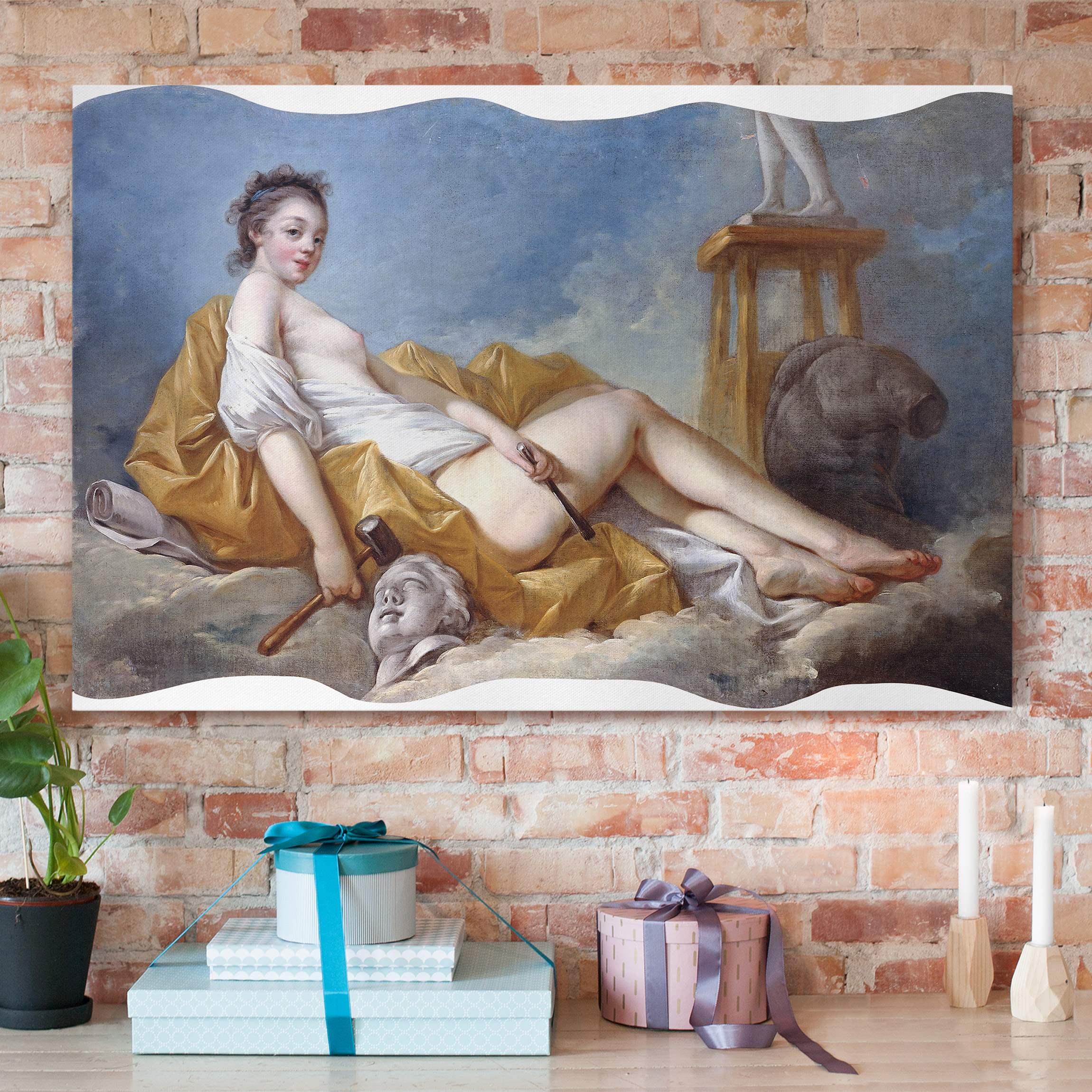 Leinwandbild Jean Honoré Fragonard - Personifikation der Malerei