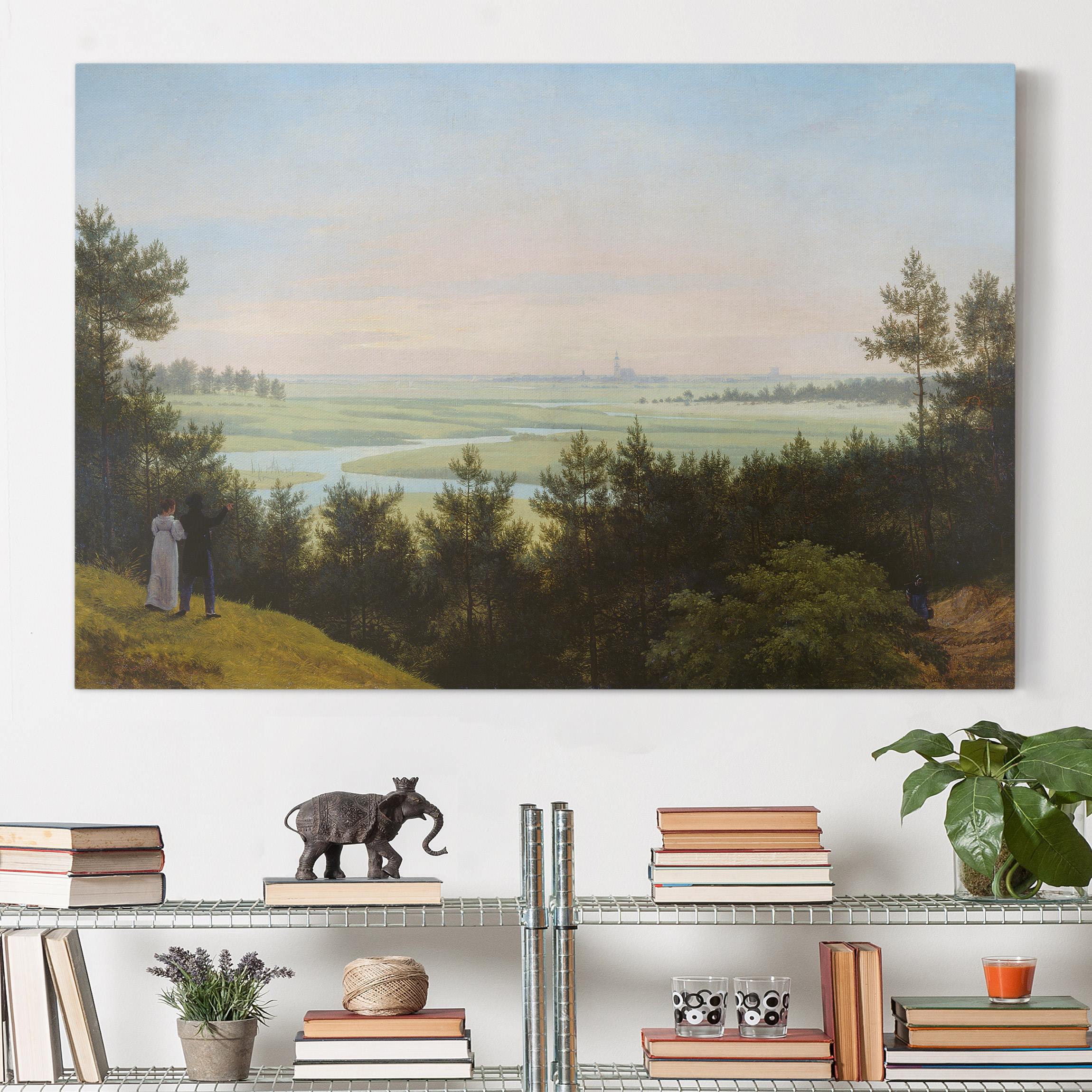 Leinwandbild - Querformat Karl Friedrich Schinkel - Landschaft bei Pichelswerder