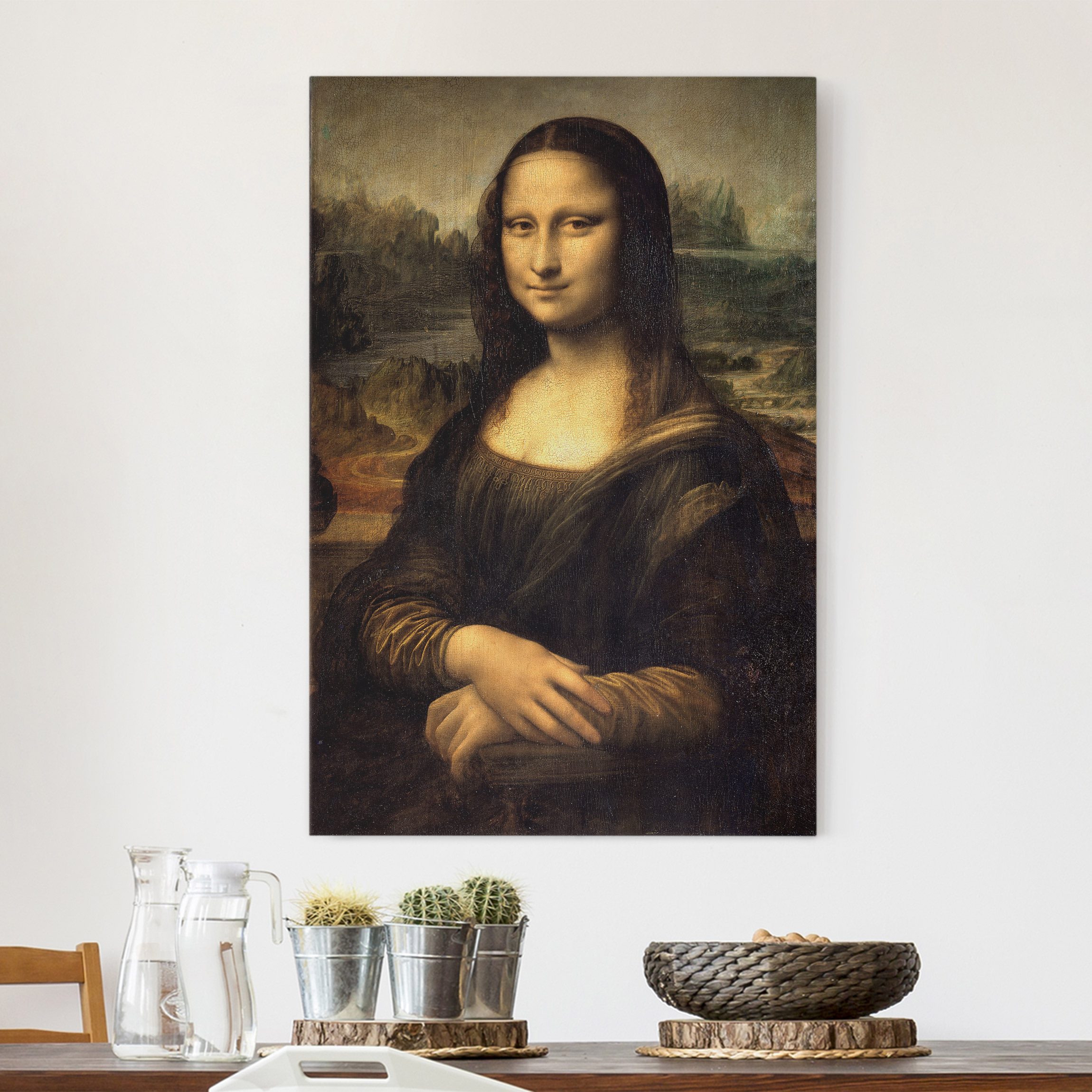 Leinwandbild - Hochformat Leonardo da Vinci - Mona Lisa
