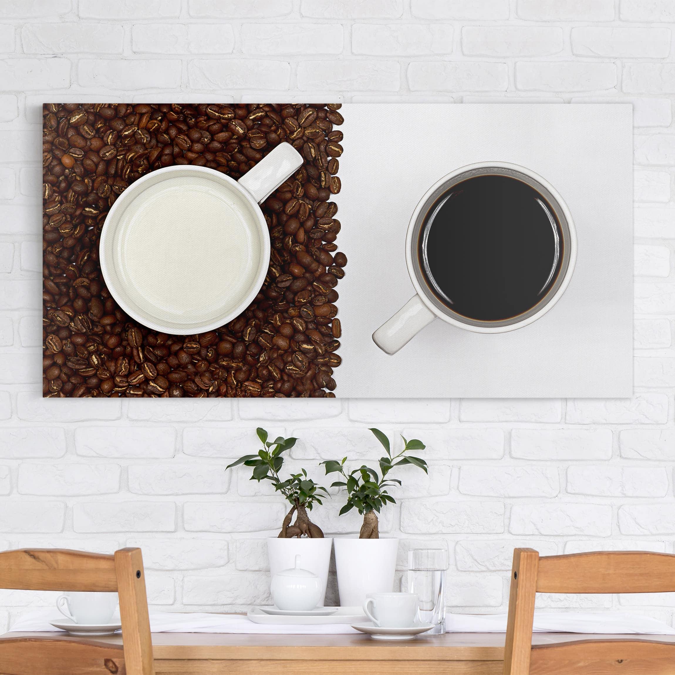 Leinwandbild Küche Milchkaffee