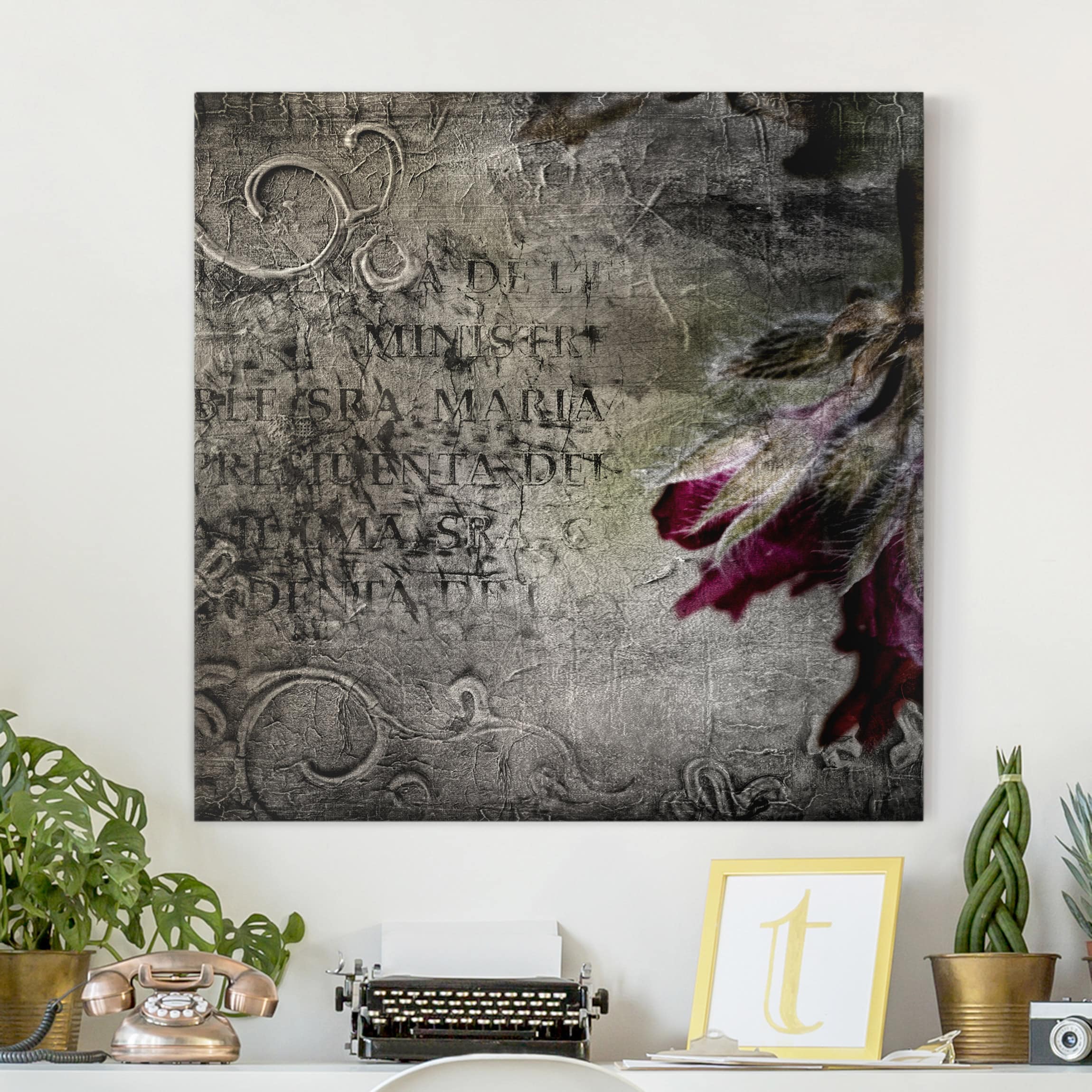 Leinwandbild - Quadrat Mystic Flower