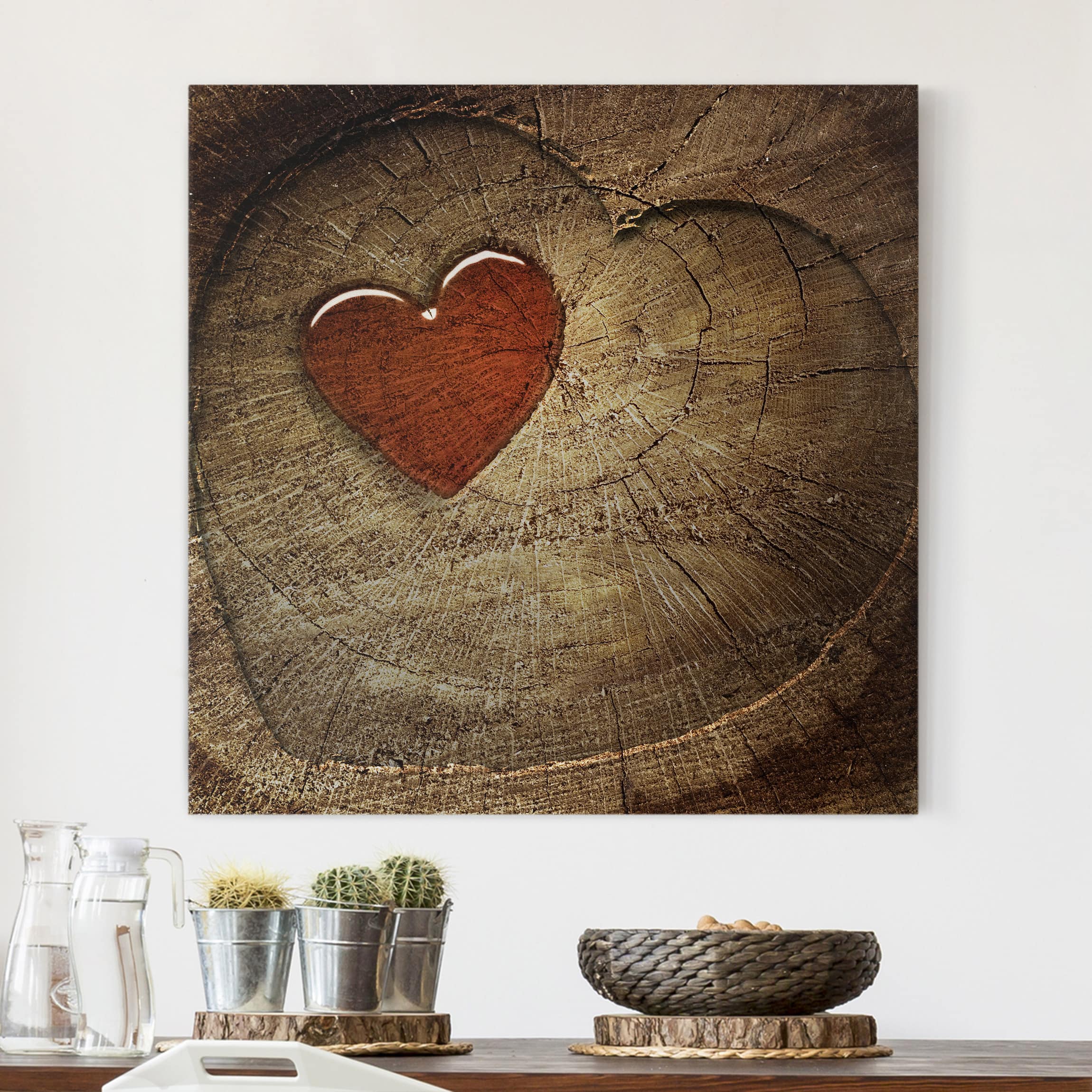 Leinwandbild - Quadrat Natural Love