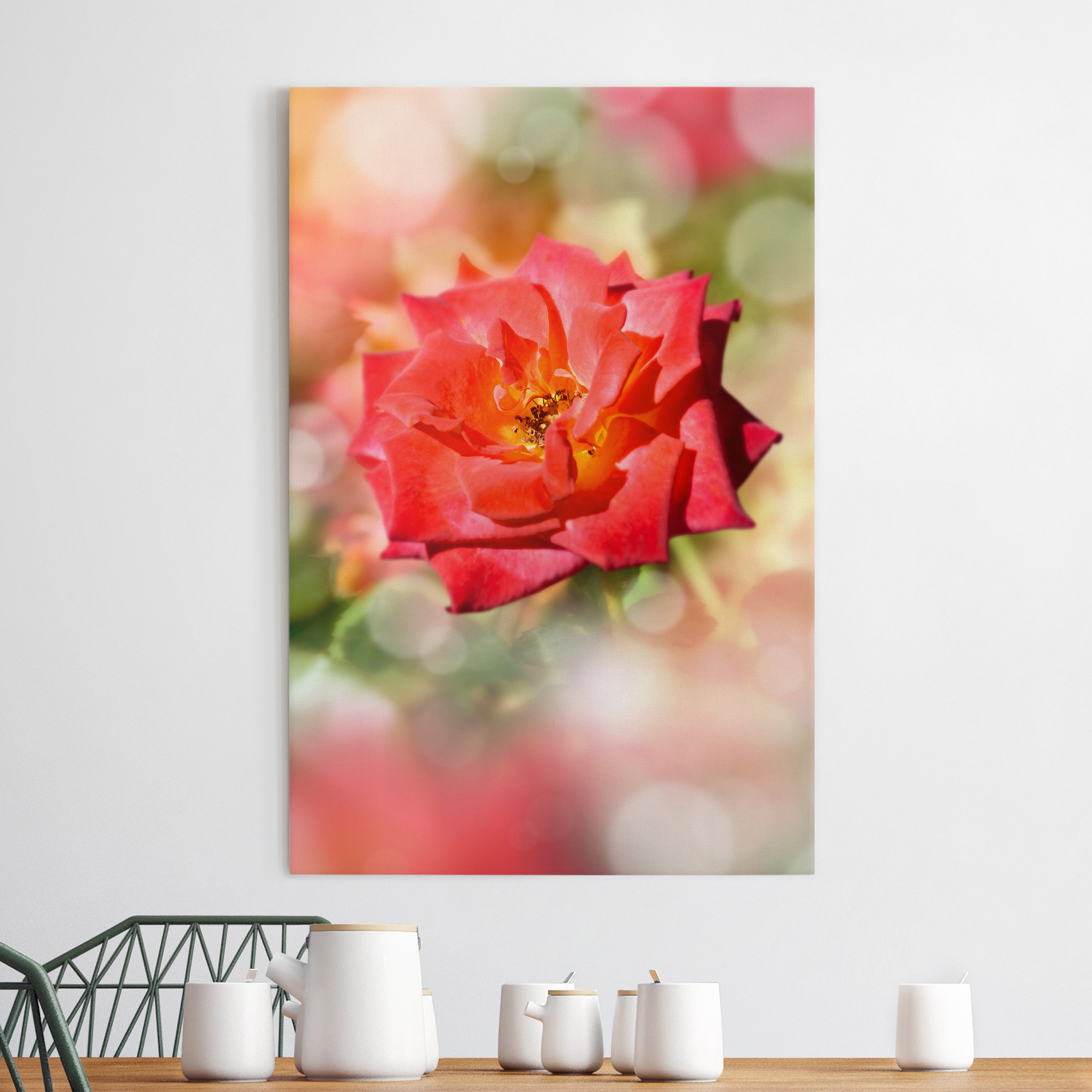 Leinwandbild - Hochformat Shining Rose