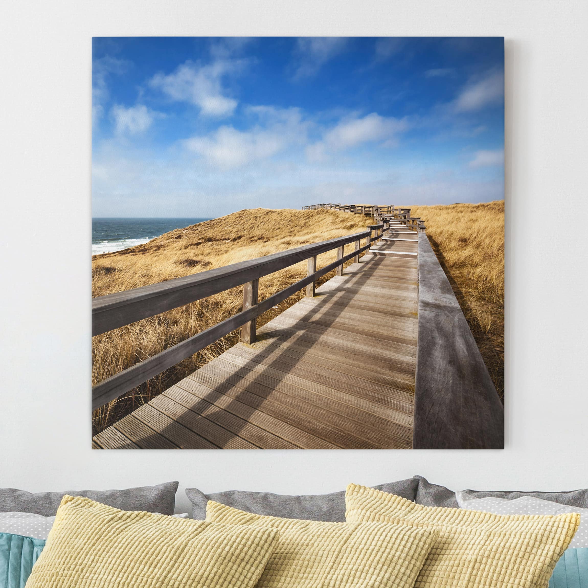 Leinwandbild - Quadrat Nordseespaziergang