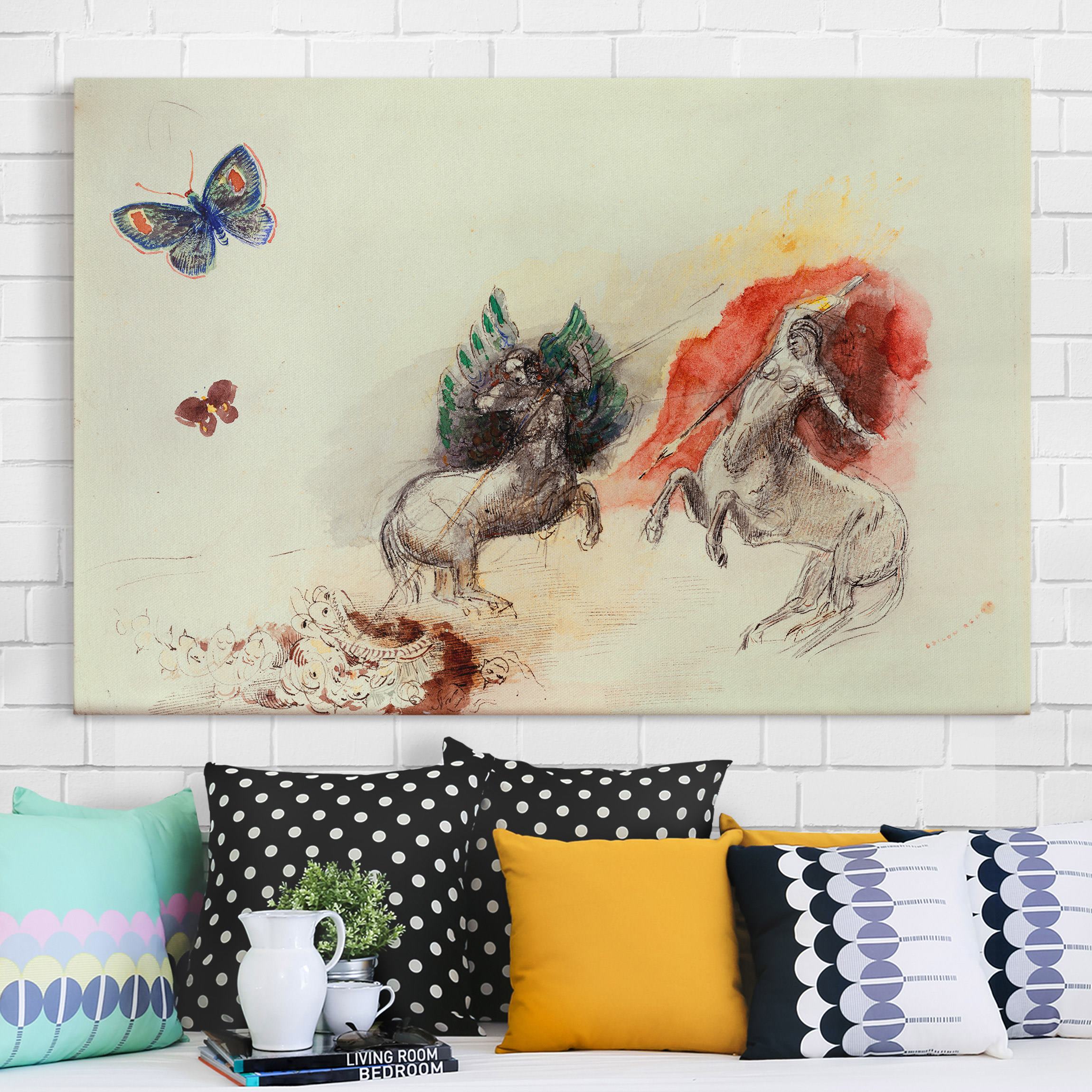 Leinwandbild - Querformat Odilon Redon - Schlacht der Kentauren
