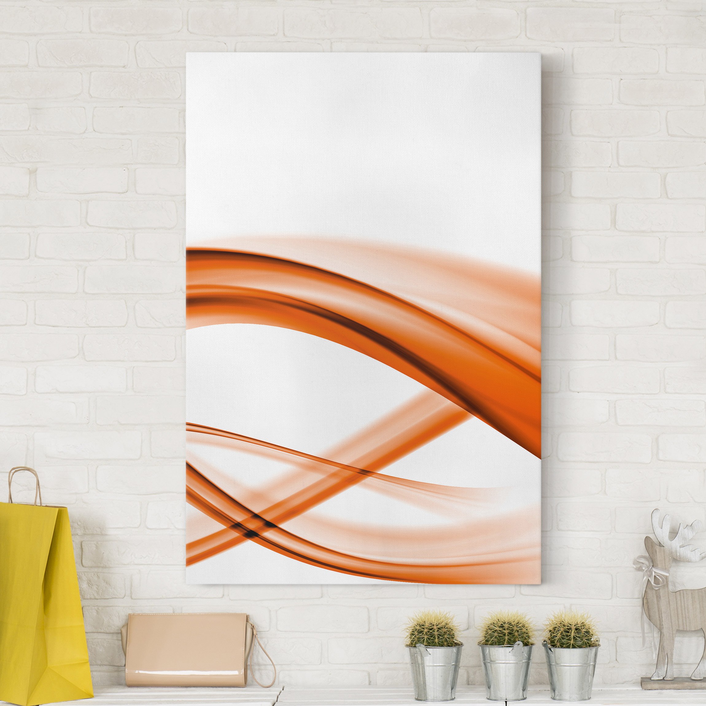 Leinwandbild - Hochformat Orange Element