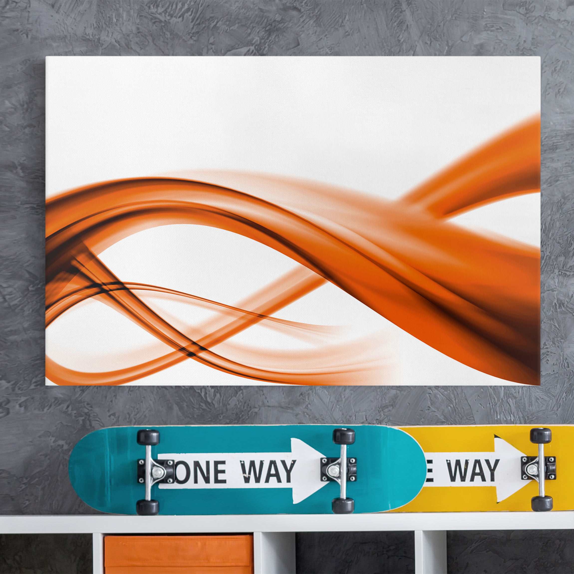 Leinwandbild - Querformat Orange Element