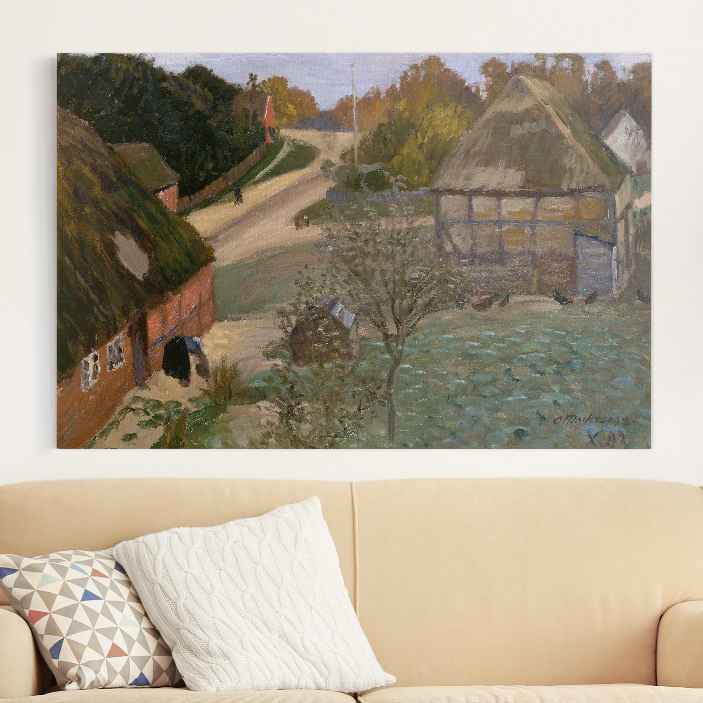 Leinwandbild - Querformat Otto Modersohn - Alt-Worpswede