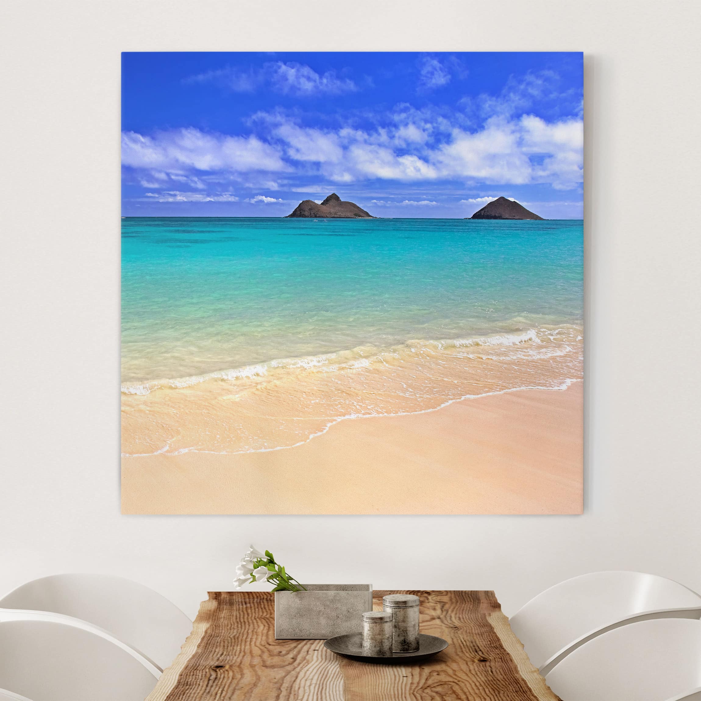 Leinwandbild - Quadrat Paradise Beach