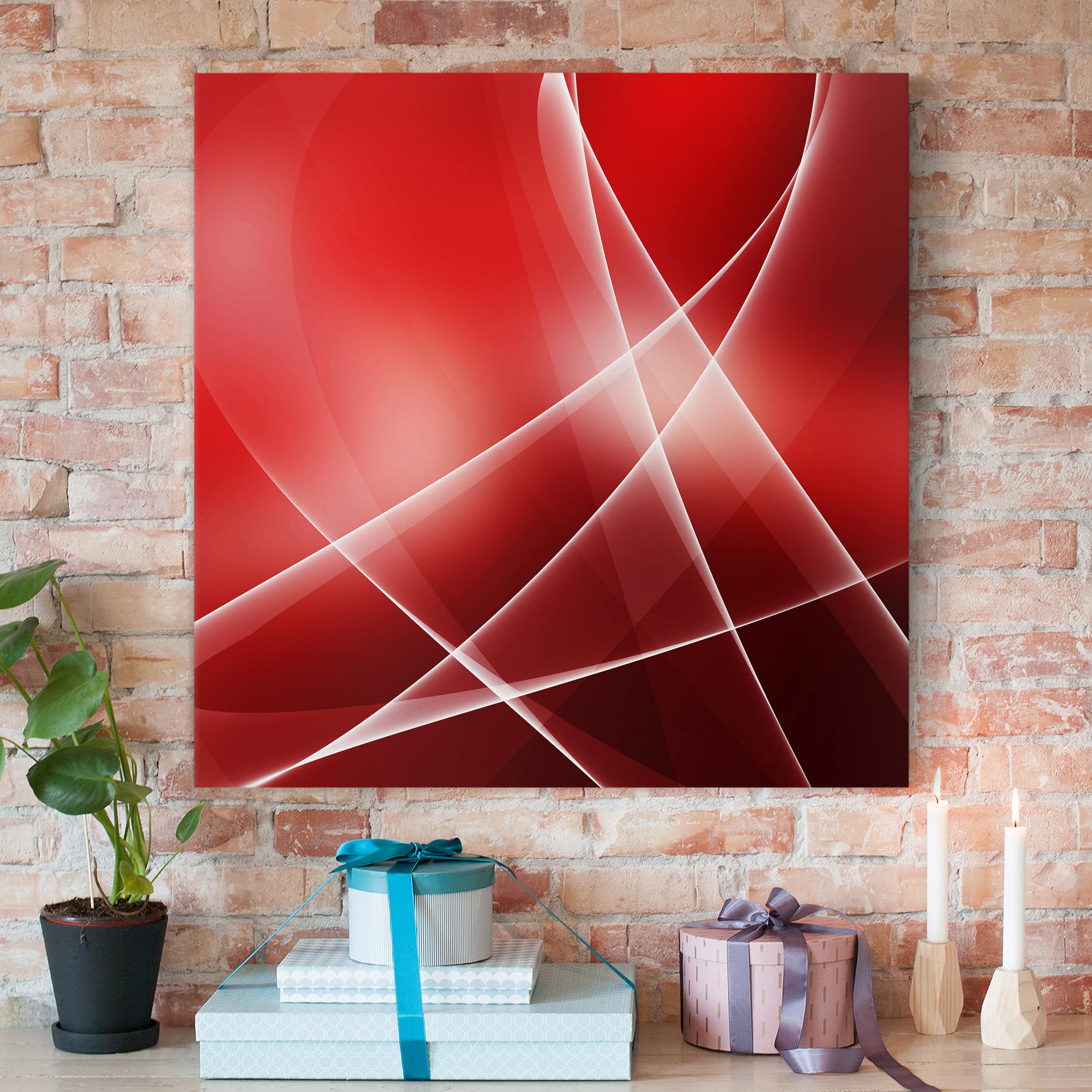 Leinwandbild - Quadrat Red Heat