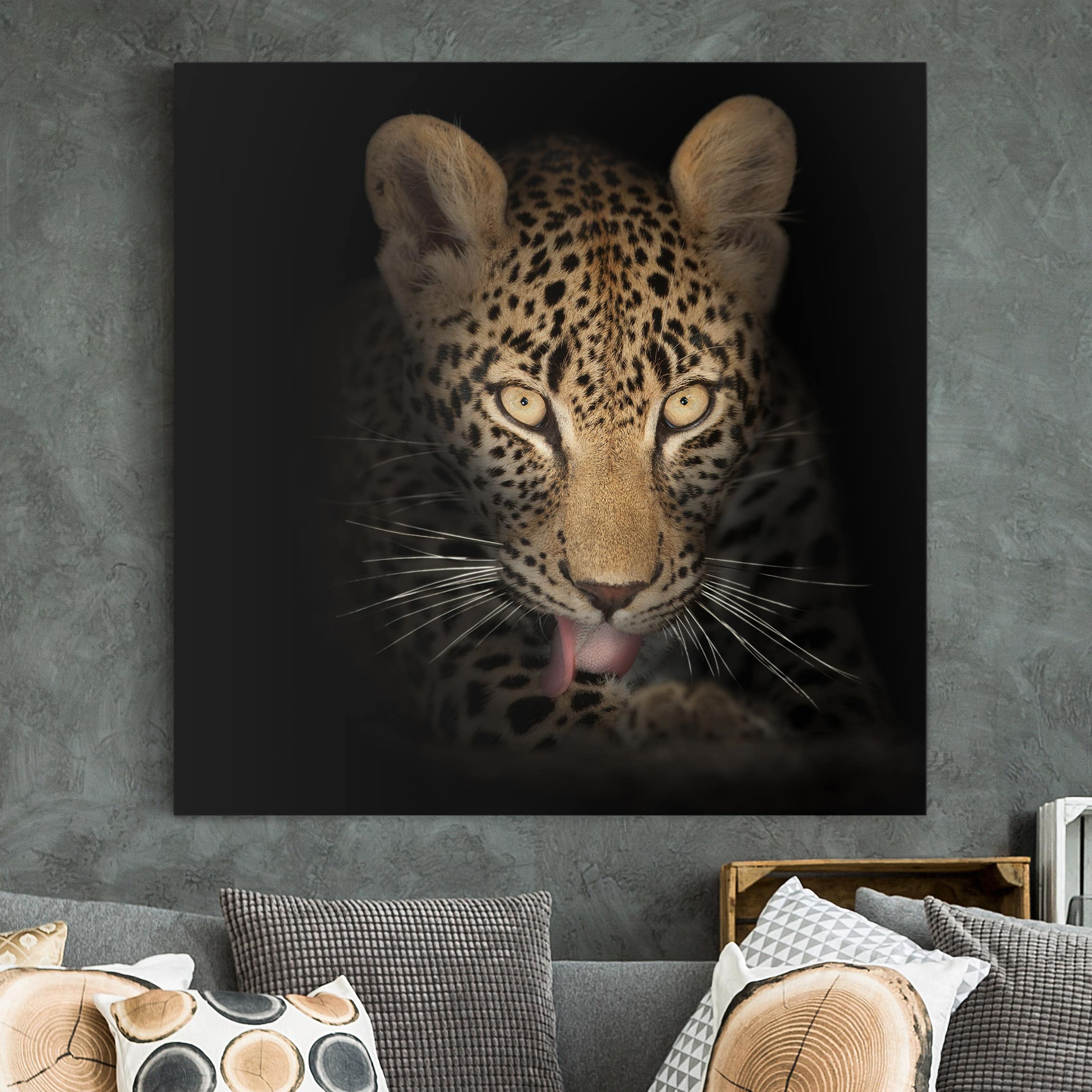 Leinwandbild Tiere Resting Leopard