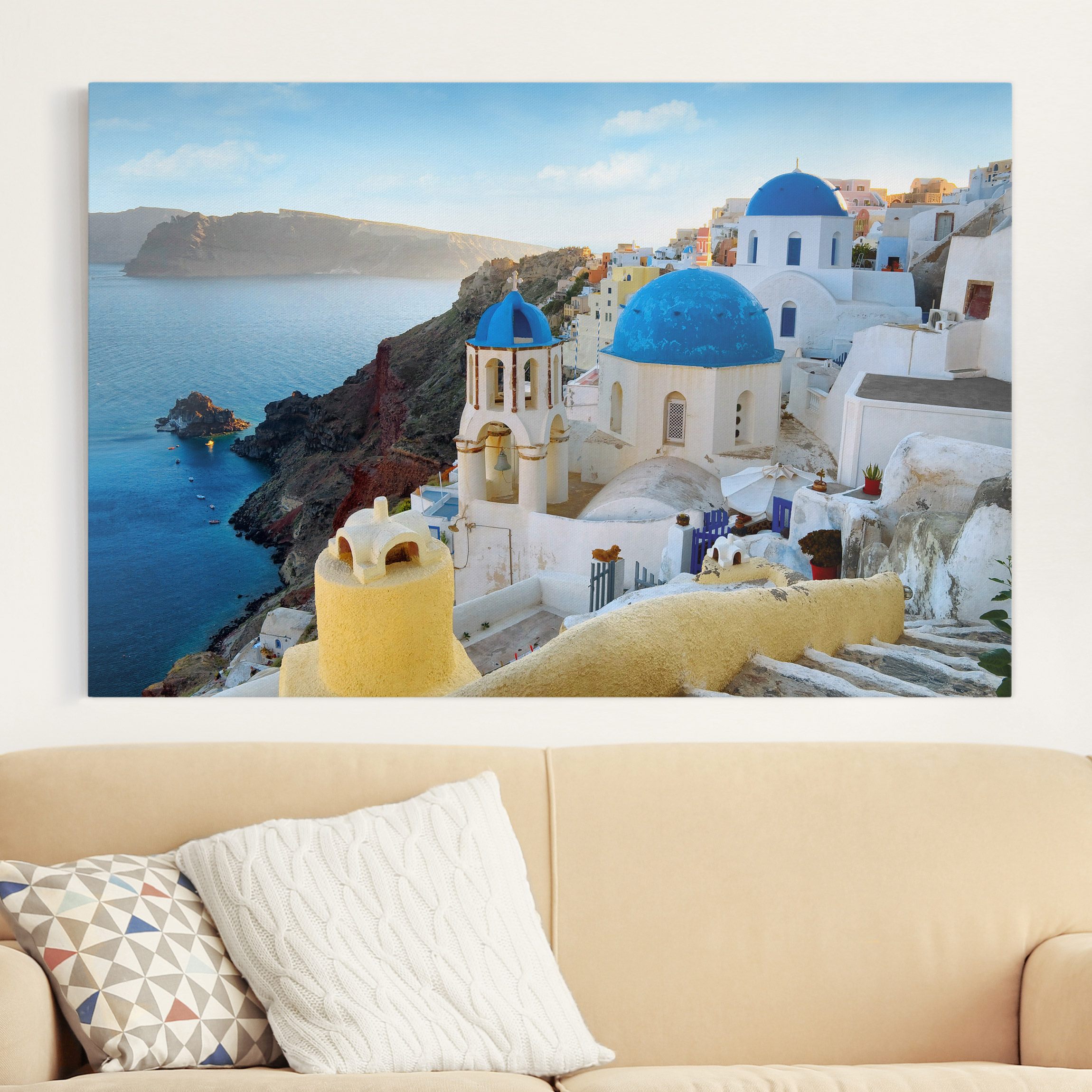 Leinwandbild - Querformat Santorini
