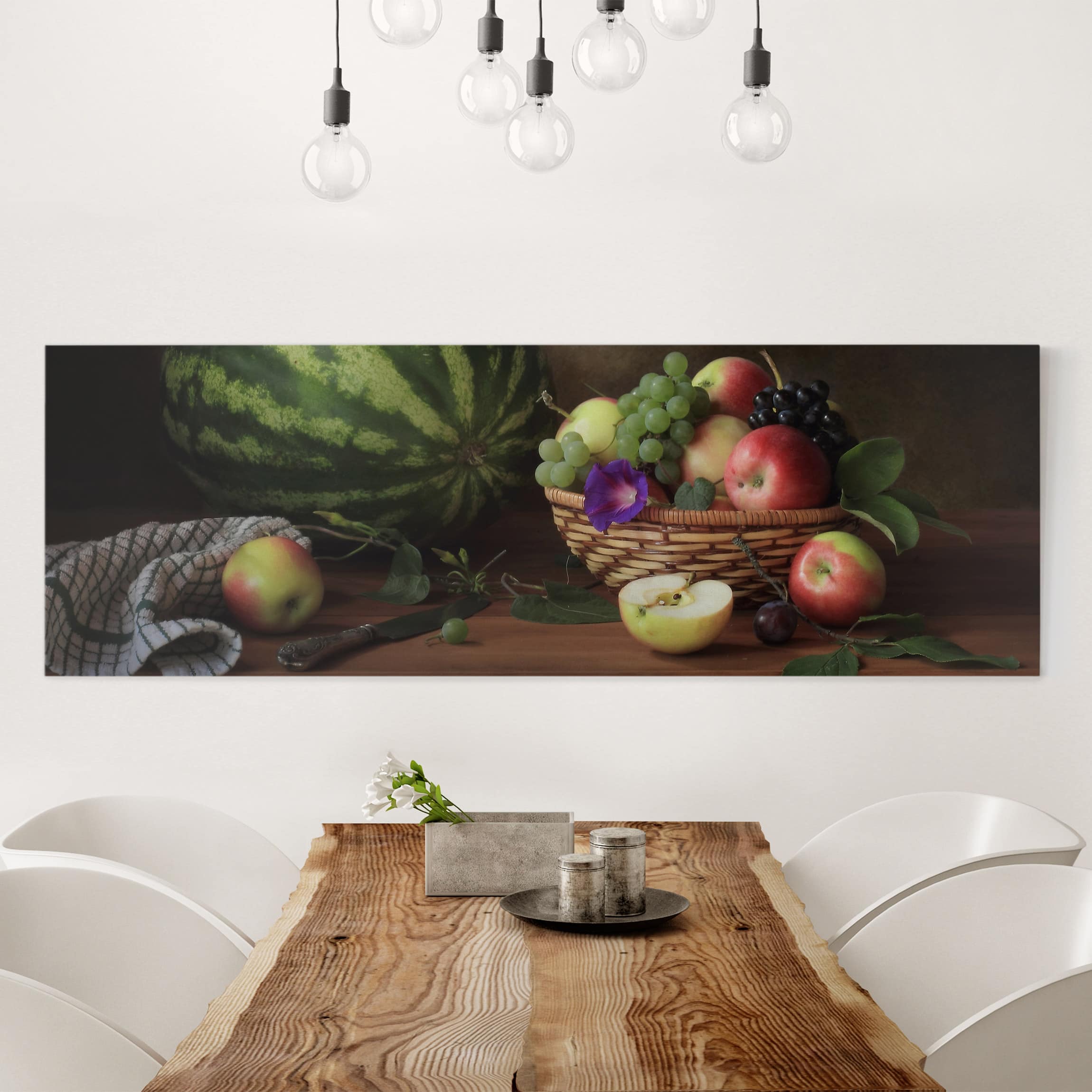 Leinwandbild Küche Stillleben mit Melone