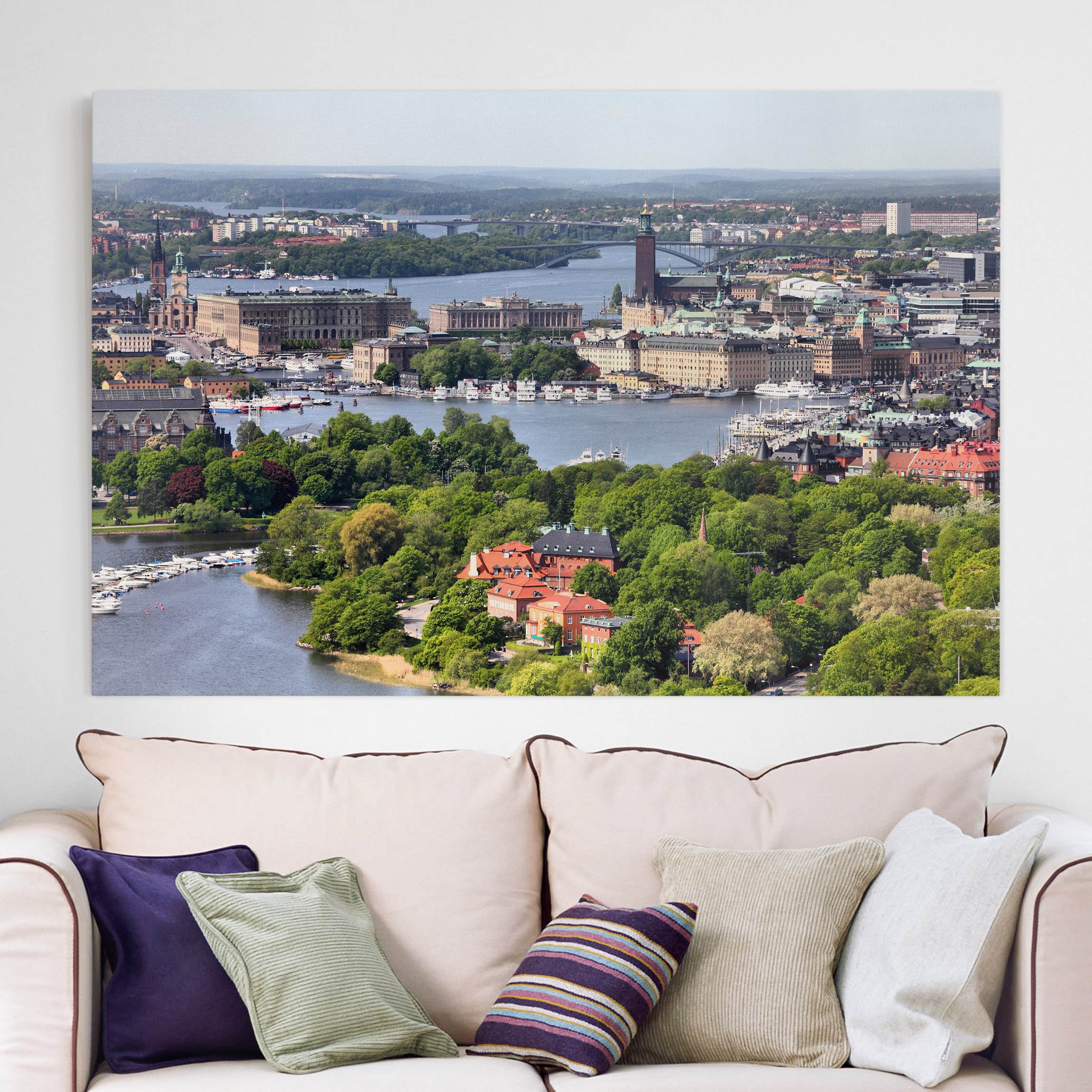 Leinwandbild - Querformat Stockholm City