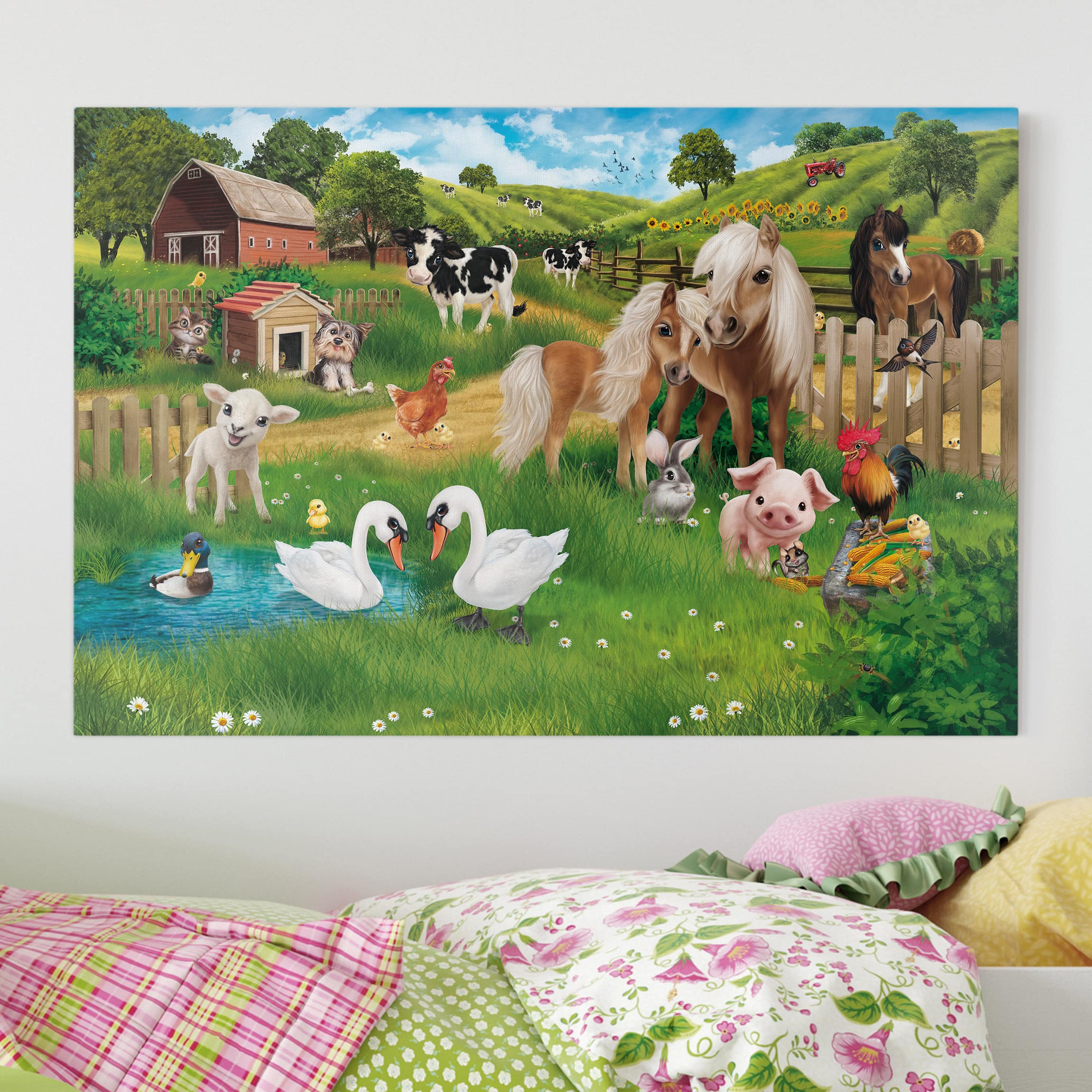Leinwandbild Kinderzimmer Animal Club International - Tiere auf dem Bauernhof