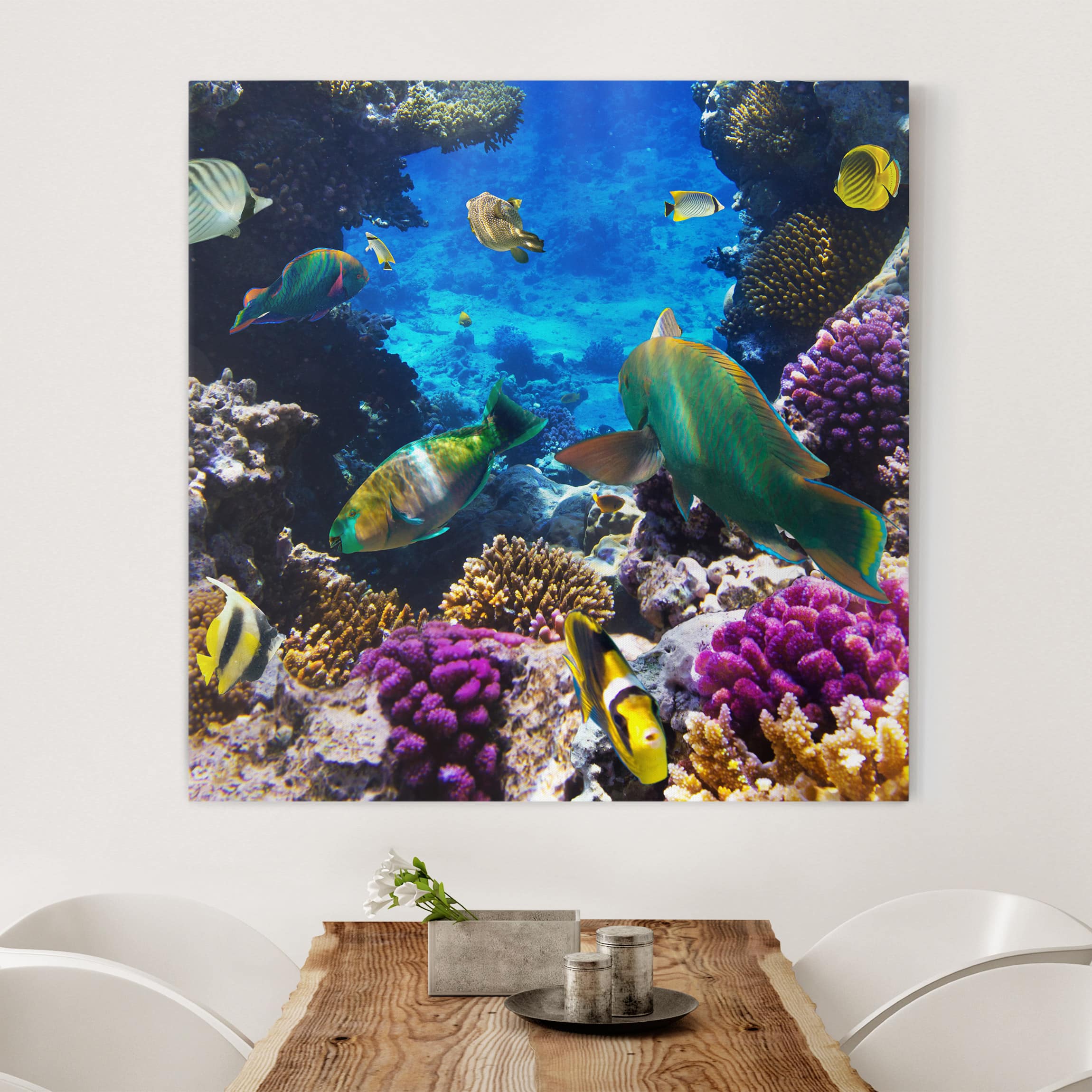 Leinwandbild - Quadrat Underwater Dreams