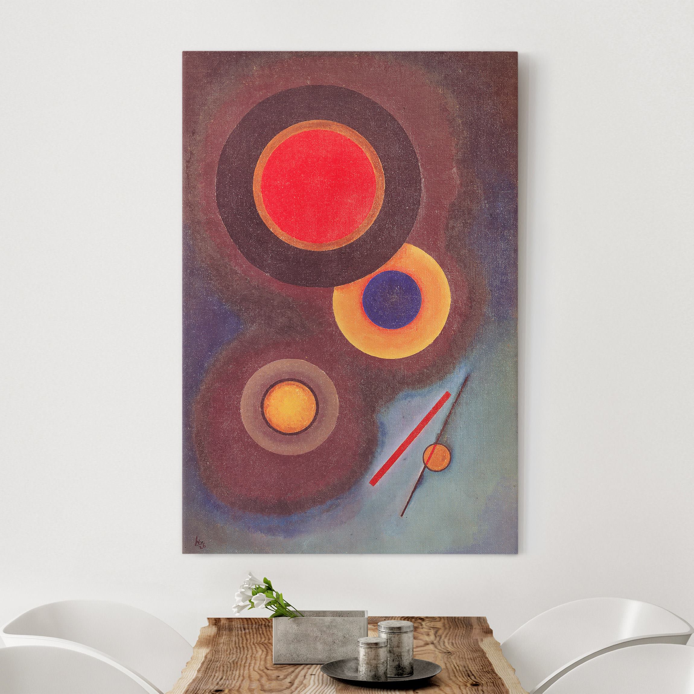 Leinwandbild Kunstdruck Wassily Kandinsky - Kreise und Linien