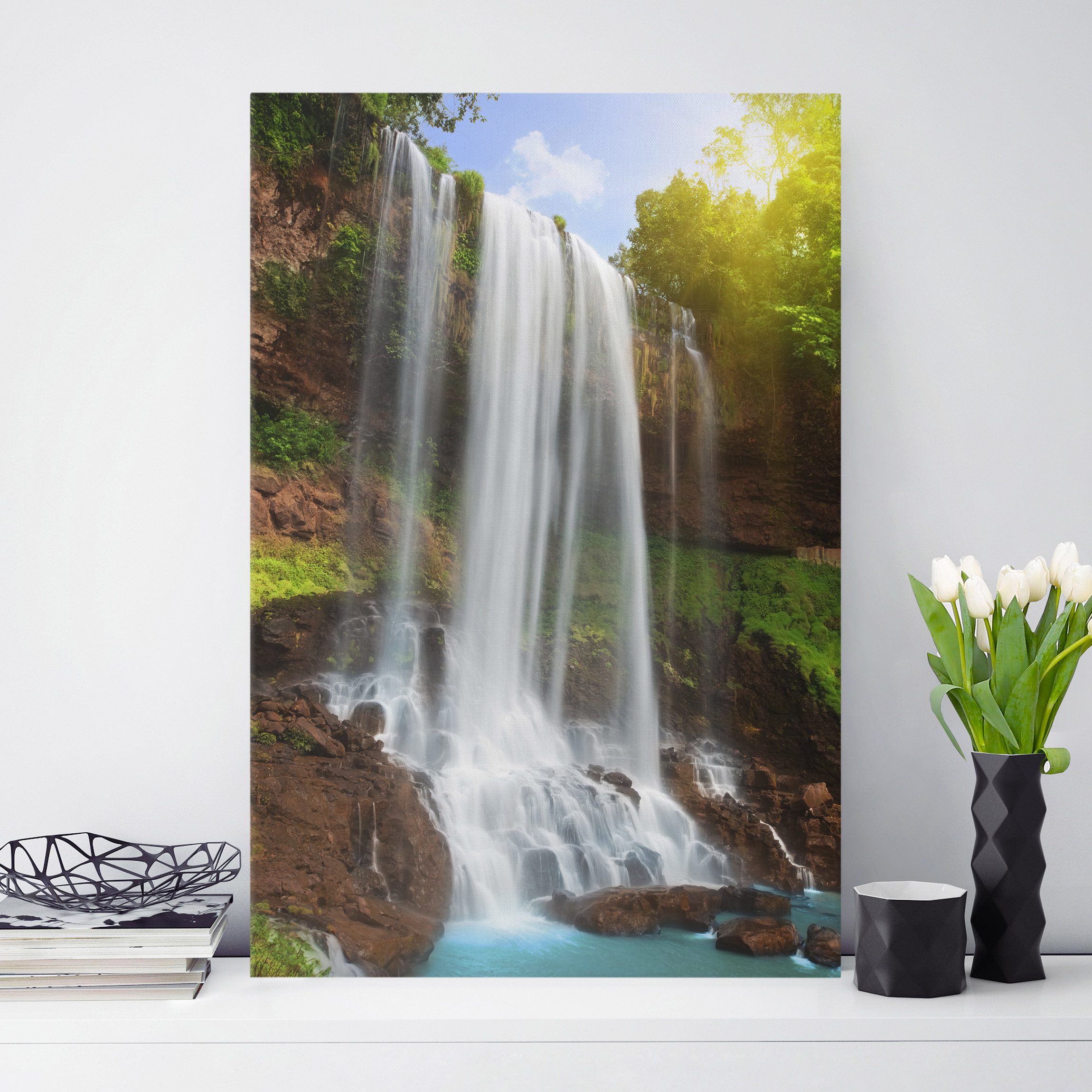 Leinwandbild - Hochformat Waterfalls