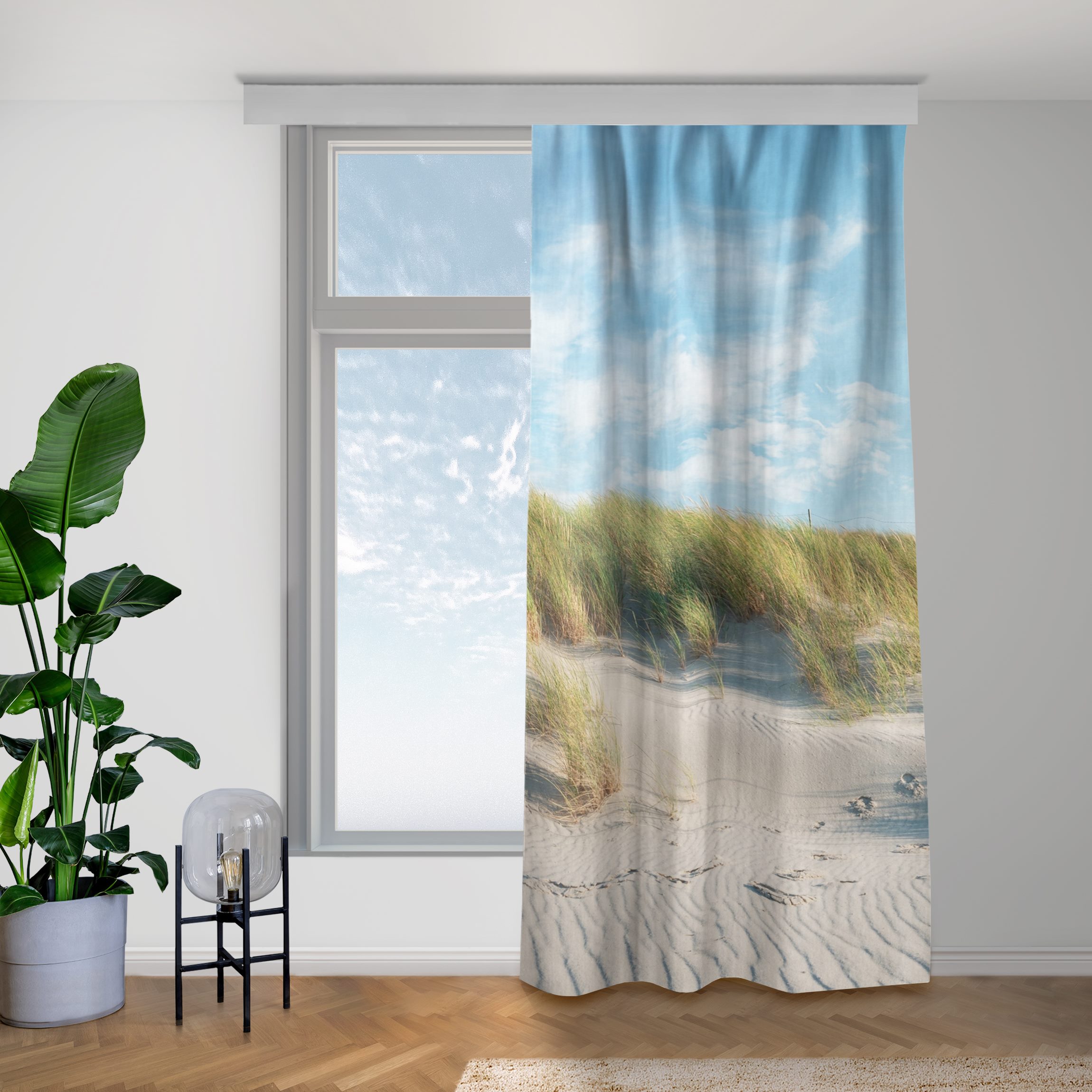 Vorhang Leuchtturm an der Nordsee