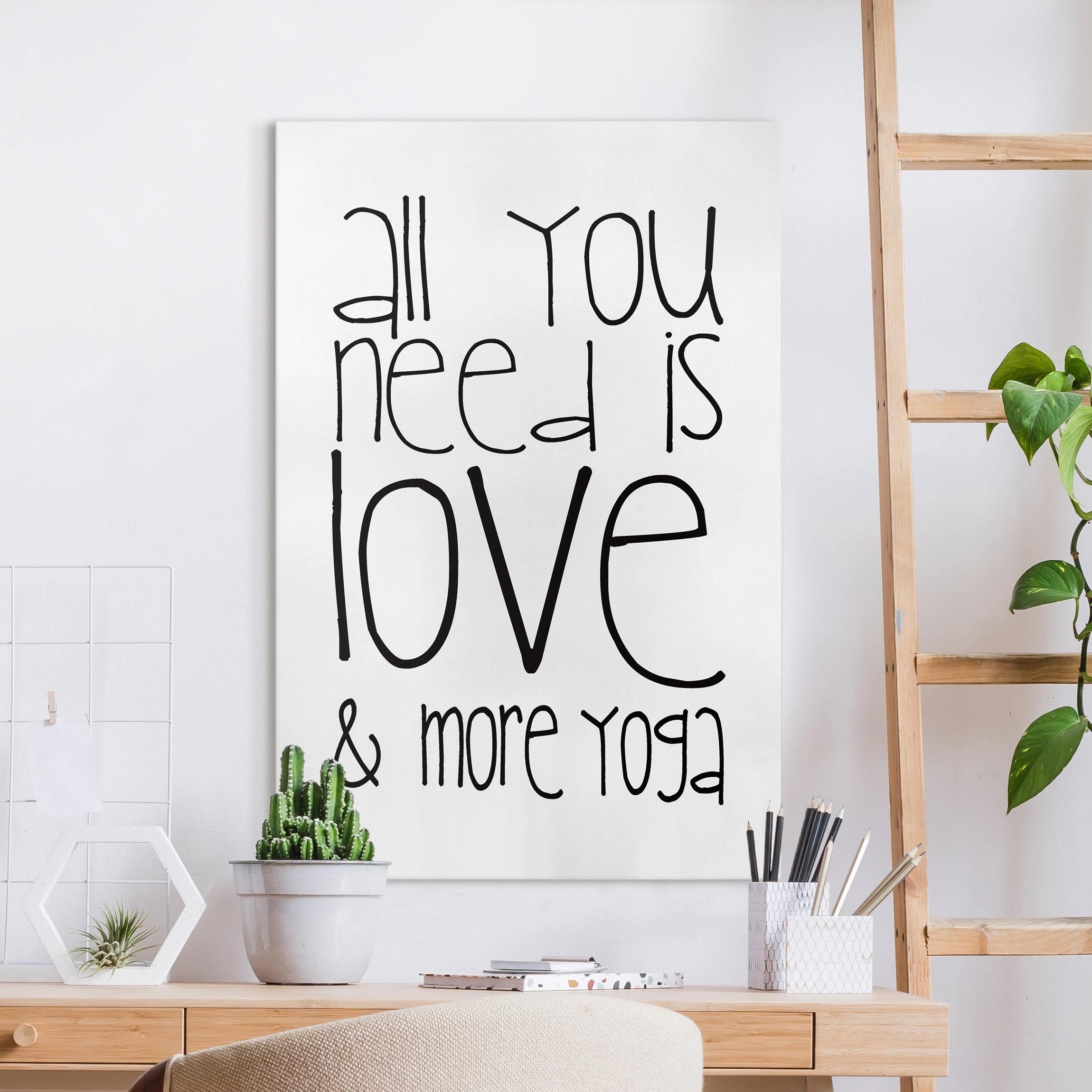 Leinwandbild Love and Yoga