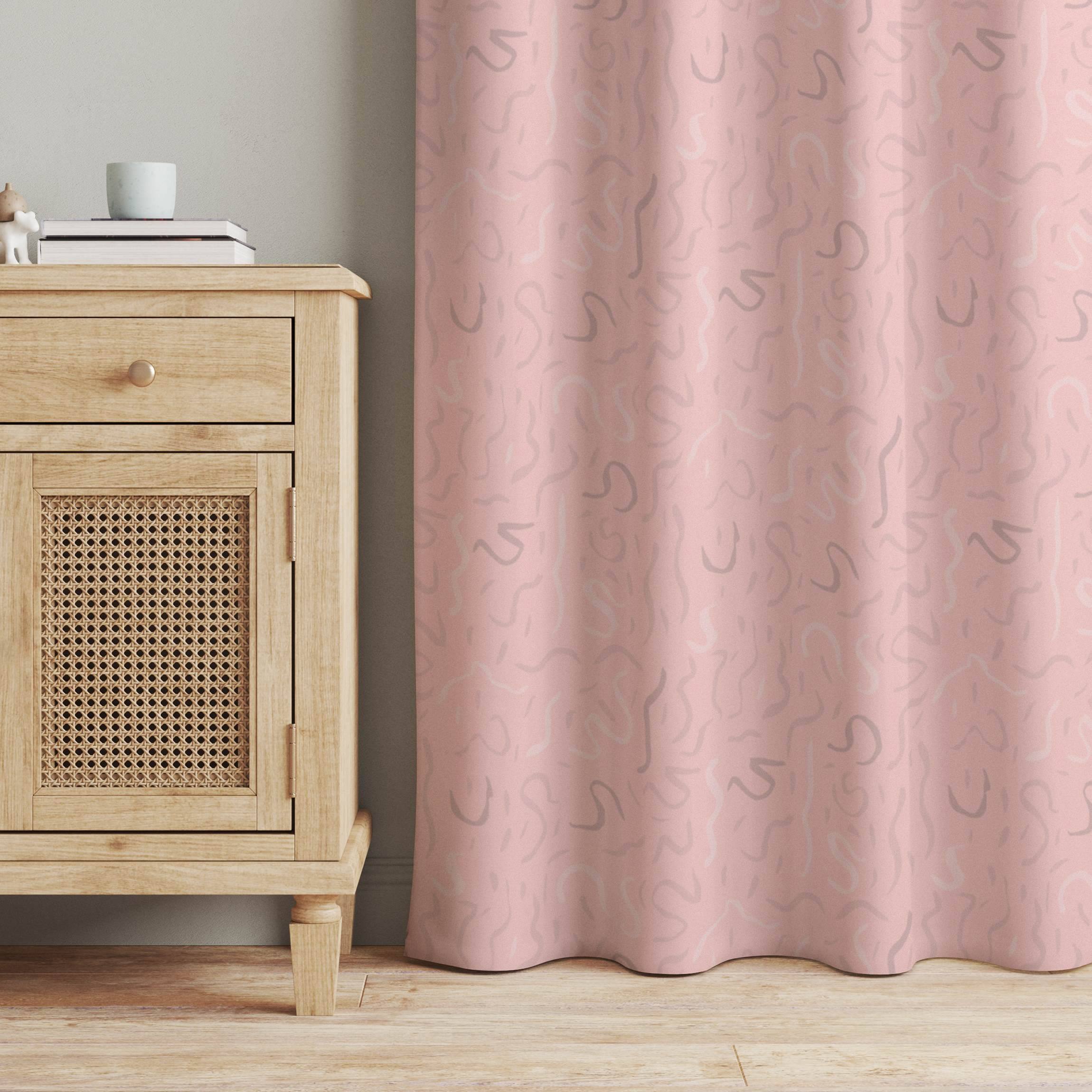 Vorhang Luftschlangen Muster - Blasses Pink